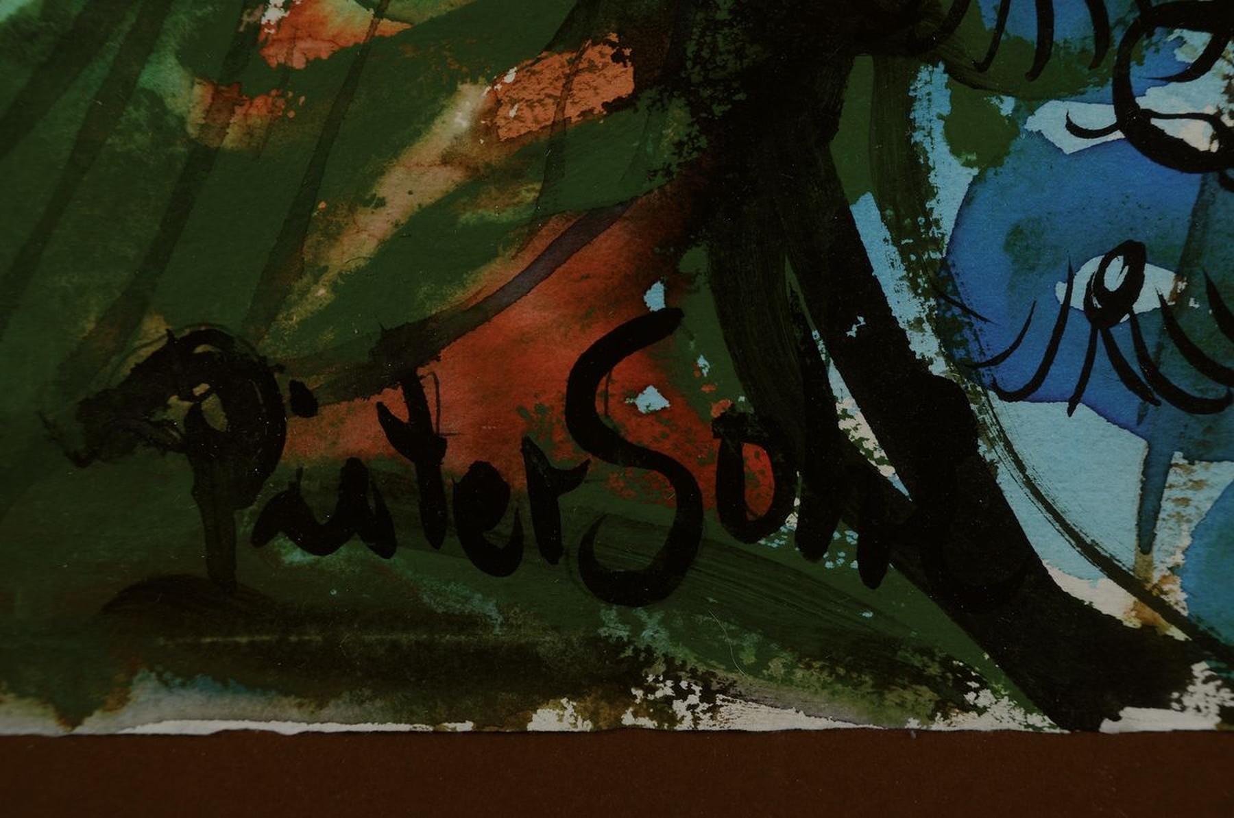 Detail a: Pieter Sohl, geb. 1933 Mannheim, lebt und arbeitet in Heidelberg, Gartenblumen, Aquarell auf Papier, rechts unten signiert, ca. 78x57cm, u.Gl., R. ...