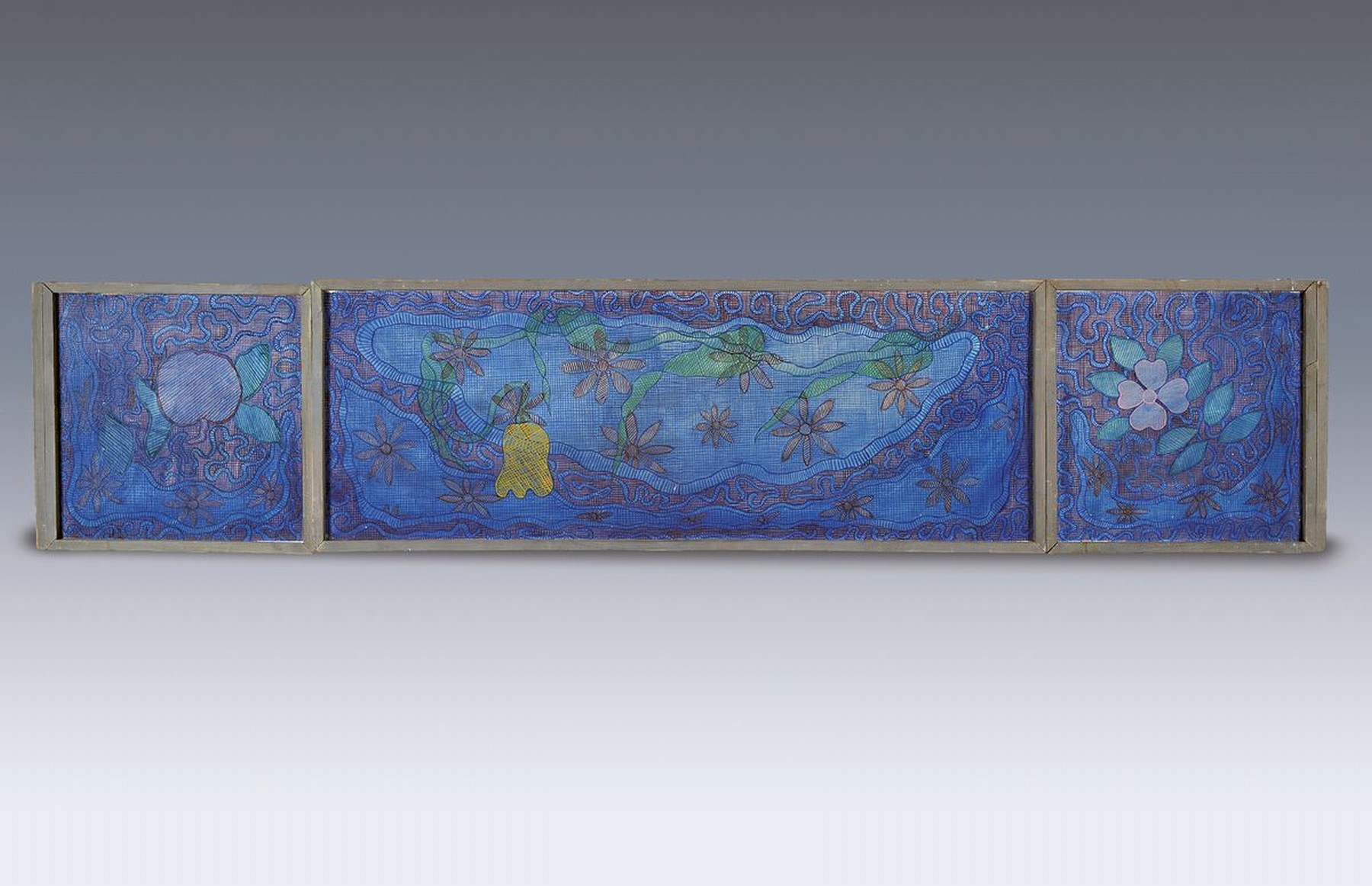 Hermann Schütte, 1893 Osnabrück-1973 Hamburg, Triptychon, Öl/Lwd, Seitenteile je ca. 24x24cm, Mittelteil ca. 24x69cm