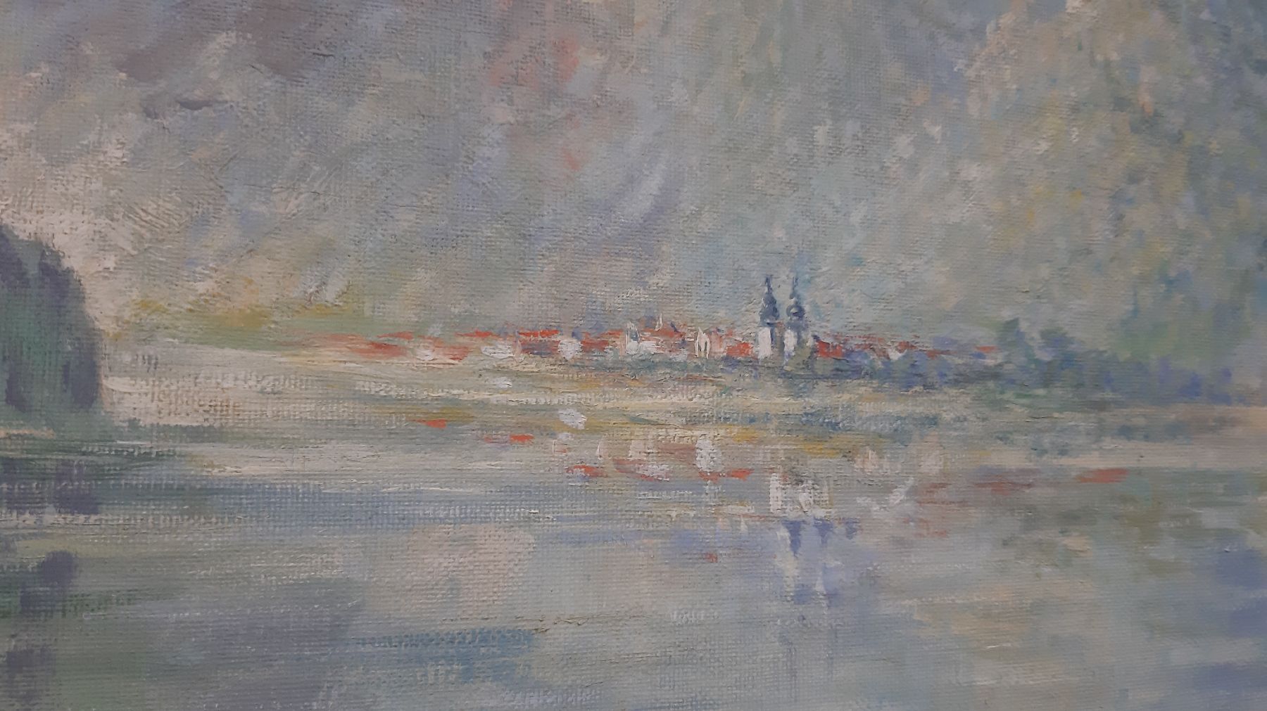 Detail g: August Friedrich Kirsch, Maler aus Edenkoben, Königsee, Kopie nach einem Gemälde von N.J. Helm, Öl/Lwd, links unten signiert, ca. 80x100cm, R. ca. ...