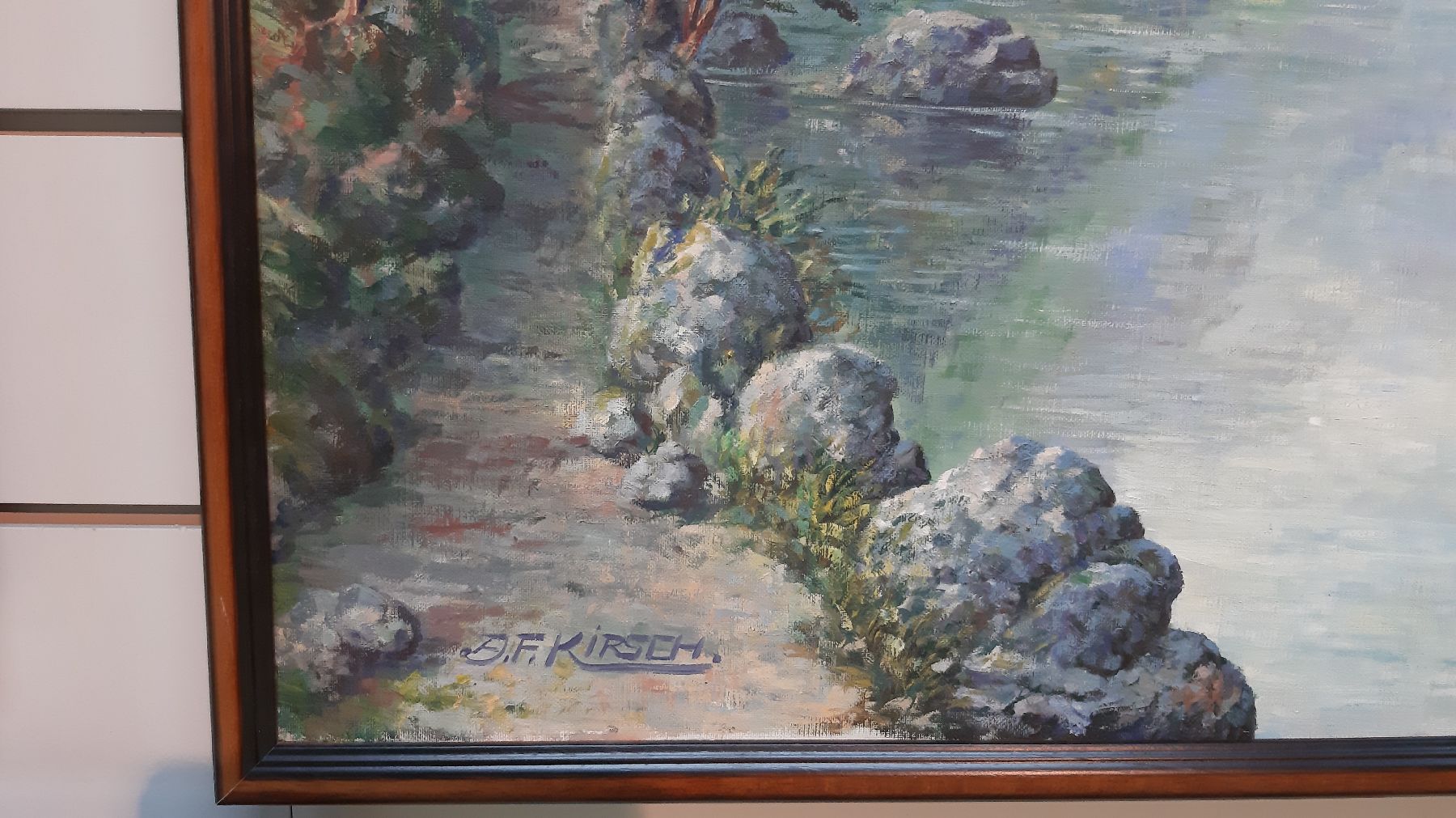 Detail h: August Friedrich Kirsch, Maler aus Edenkoben, Königsee, Kopie nach einem Gemälde von N.J. Helm, Öl/Lwd, links unten signiert, ca. 80x100cm, R. ca. ...