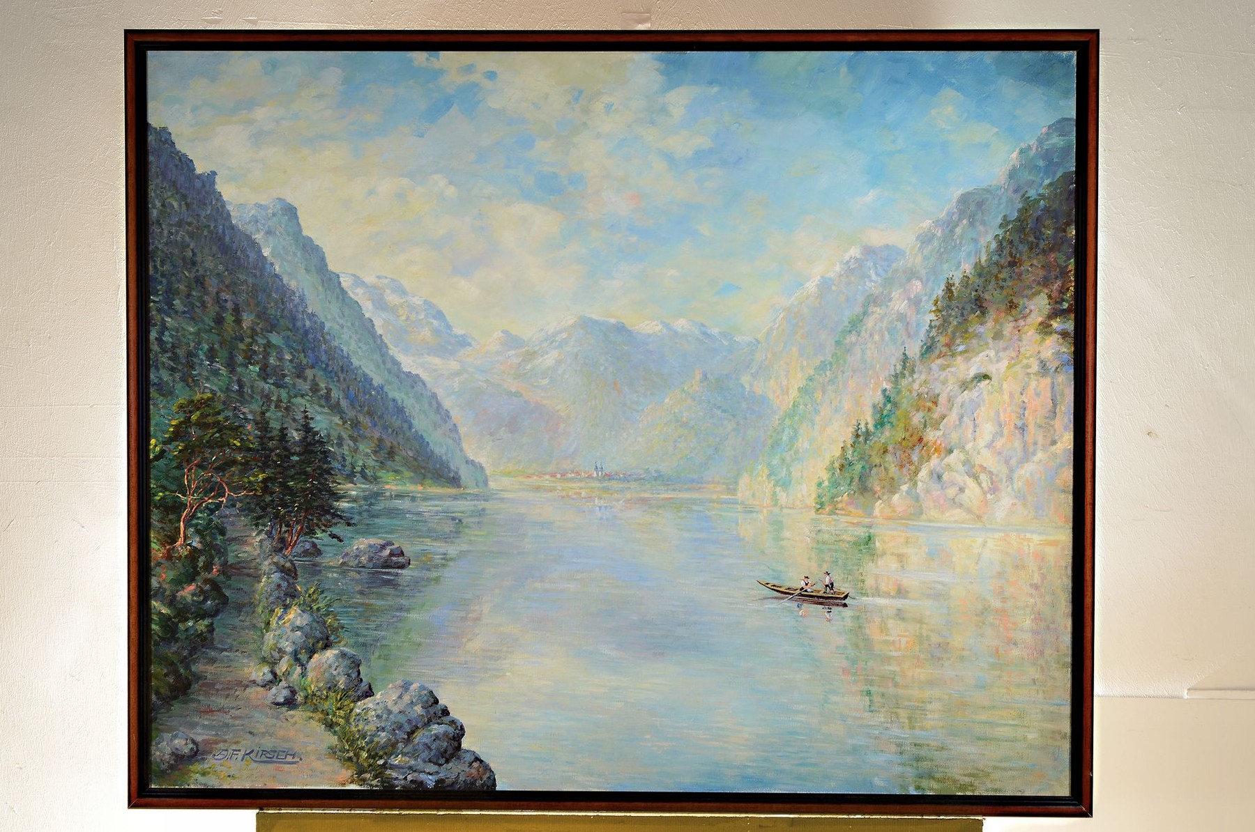 Detail k: August Friedrich Kirsch, Maler aus Edenkoben, Königsee, Kopie nach einem Gemälde von N.J. Helm, Öl/Lwd, links unten signiert, ca. 80x100cm, R. ca. ...