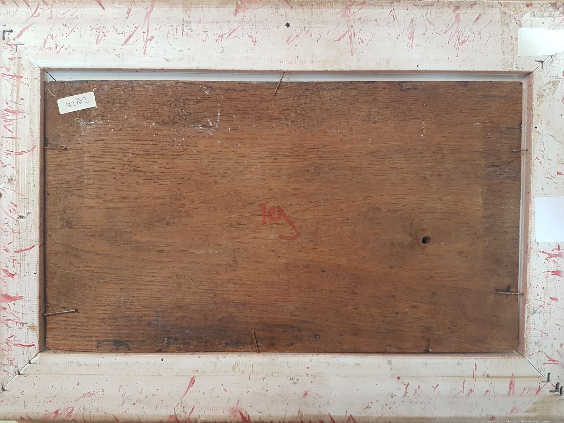 Detail f: Unbekannter Künstler, um 1900, Ansicht aus Paris, Öl/Holz, rechts unten unleserlich signiert, ca. 21x38cm, R. ca. 33x50cm