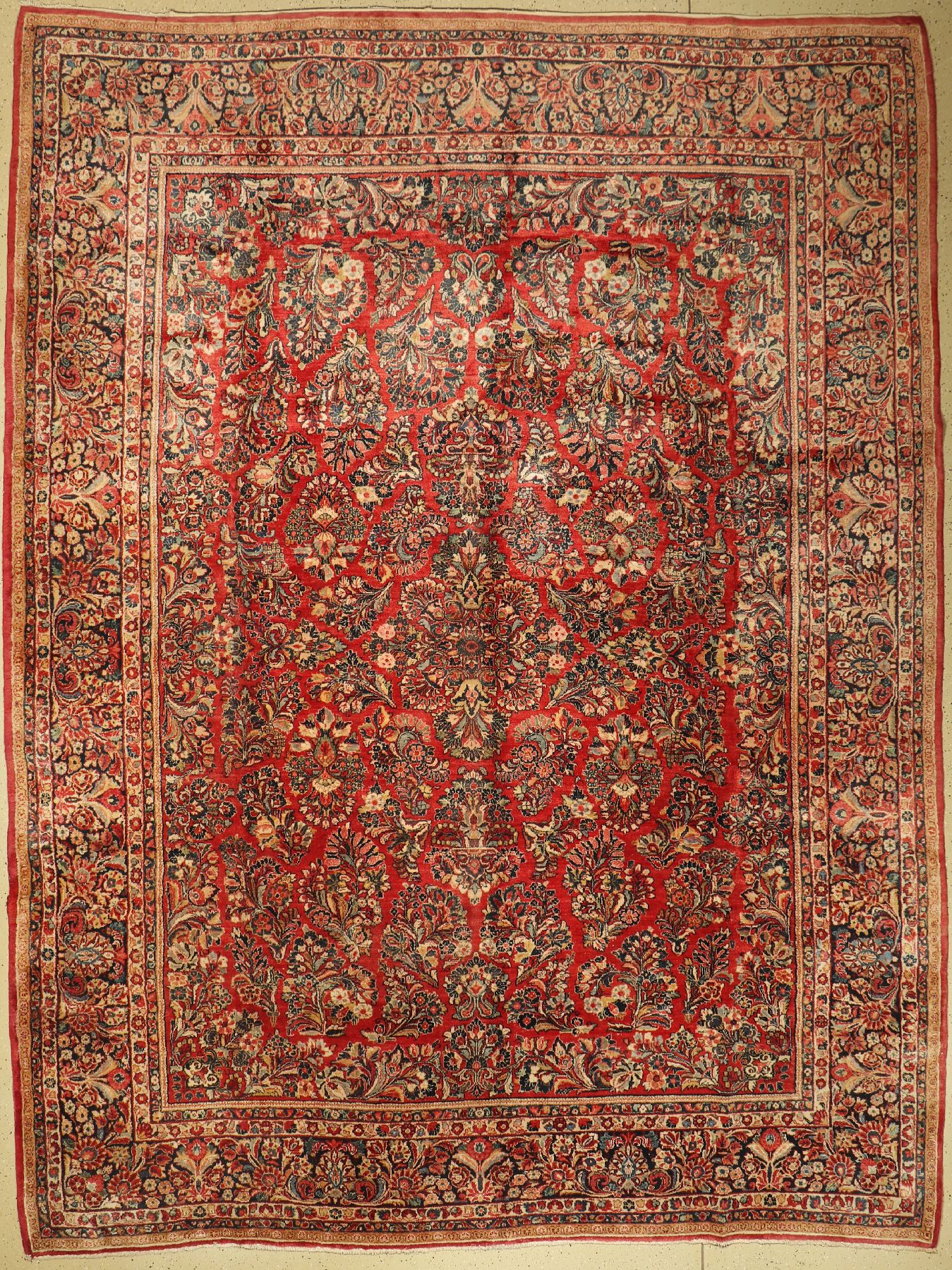 Us Re-Import Sarogh, Persien, um 1940, Wolle auf Baumwolle, ca. 420 x 314 cm, EHZ: 2