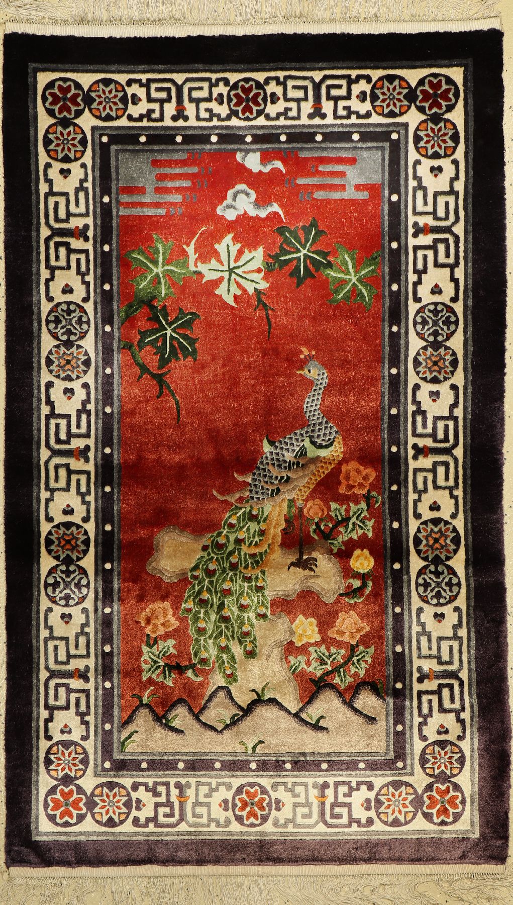China Seide alt, ca. 60 Jahre, reine Naturseide, ca. 158 x 93 cm, EHZ: 2