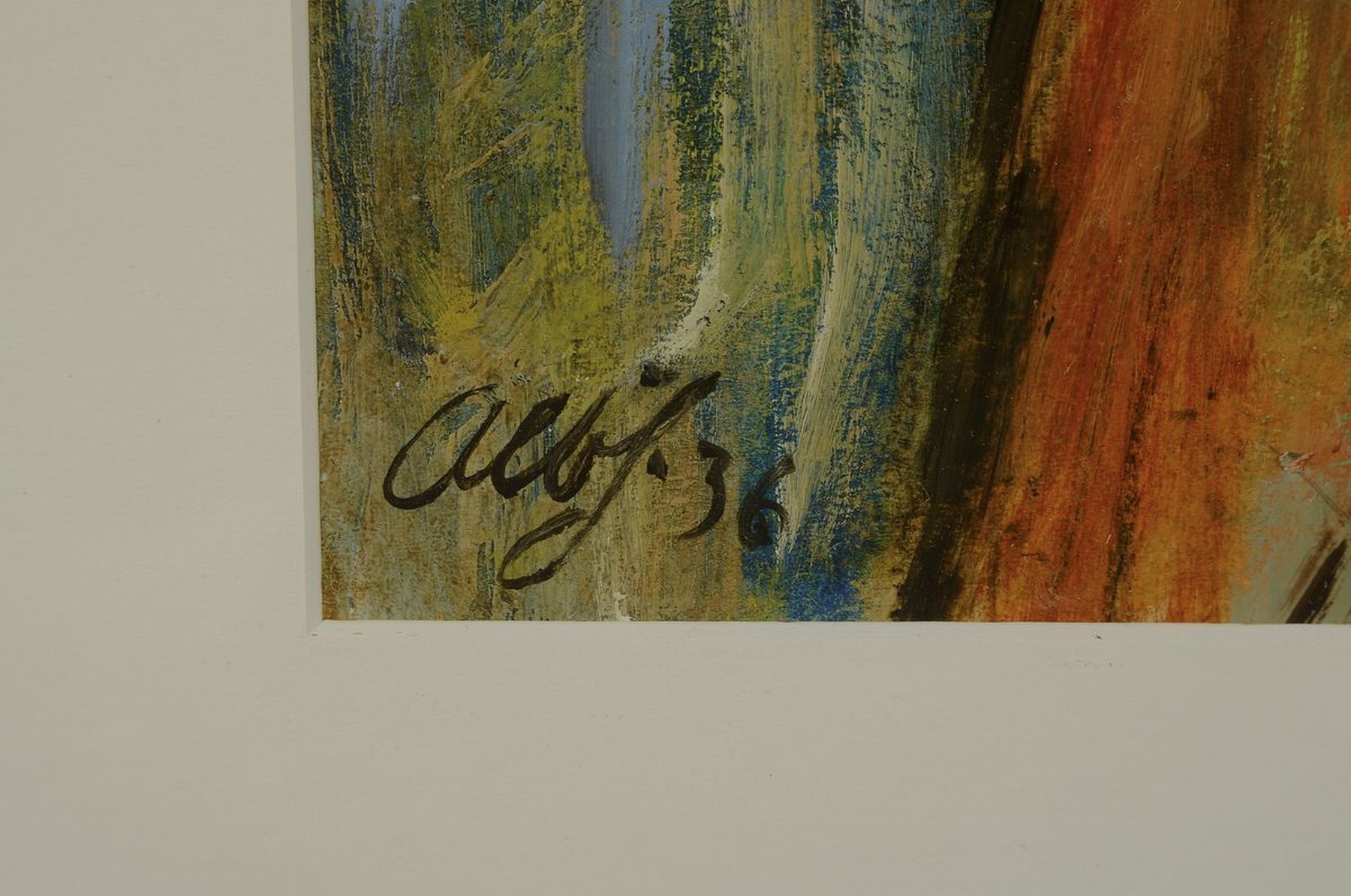 Detail a: Albert Haueisen, 1872 Stuttgart-1954 Kandel,Schüler von Kkalckreuth und Hans Thoma, seit 1919 Direktor der Akademie Karlsruhe, hier: Porträt einer ...