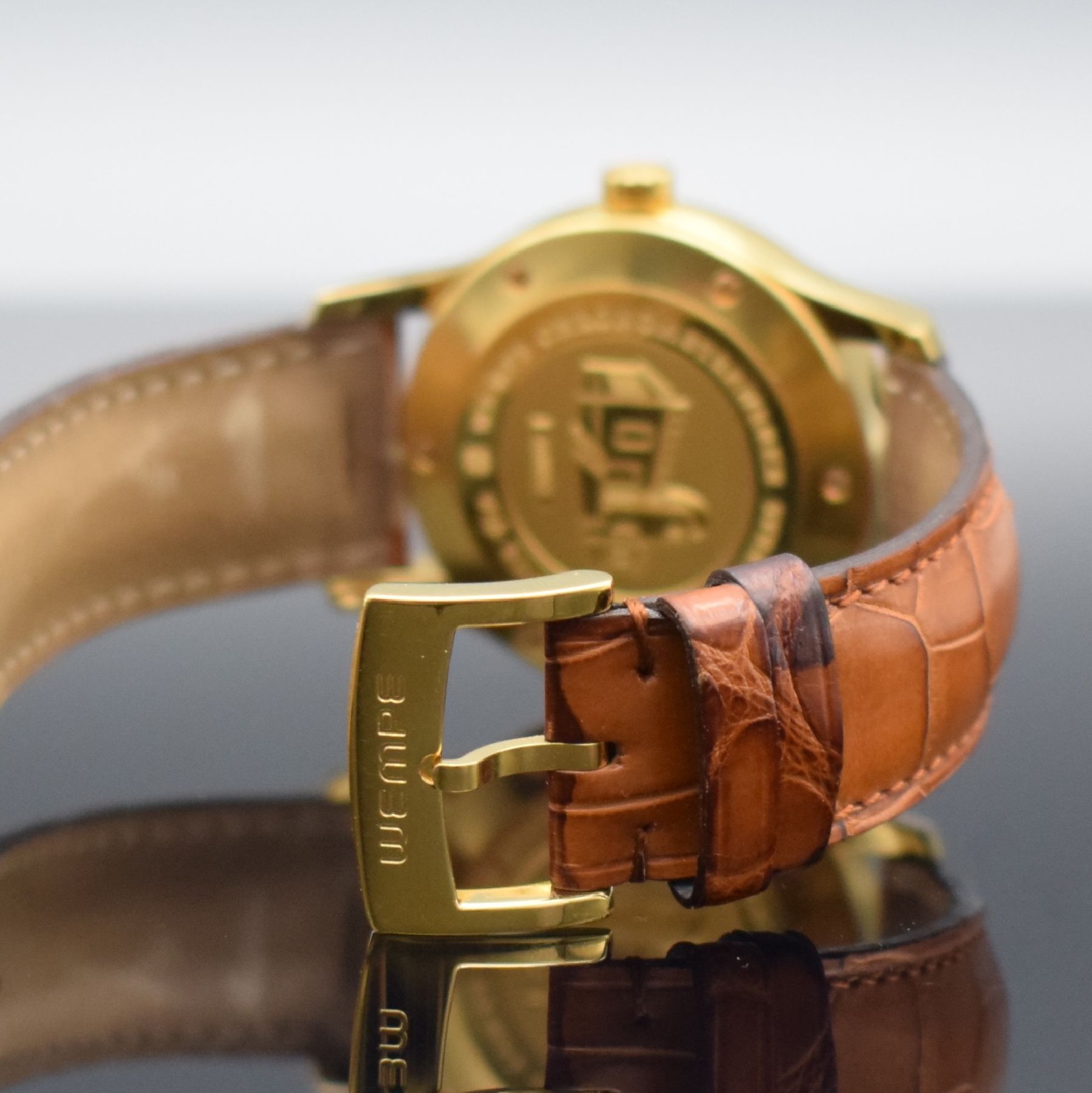 Detail d: WEMPE Zeitmeister Glashütte i/SA Chronometer Herrenarmbanduhr, Deutschland um 2010, Automatik, verg. Gehäuse, Boden 6-fach verschr., orig. ...