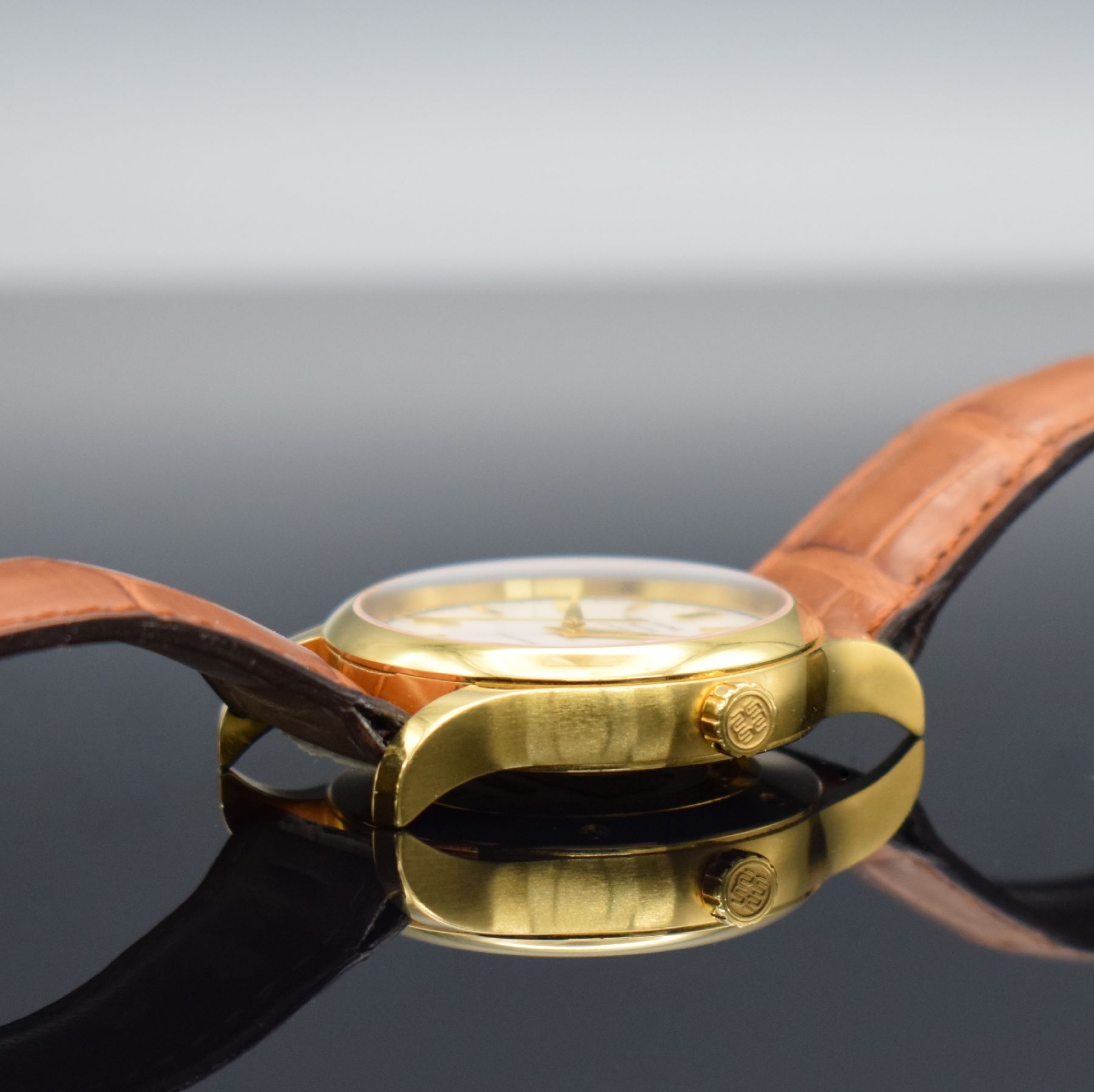 Detail e: WEMPE Zeitmeister Glashütte i/SA Chronometer Herrenarmbanduhr, Deutschland um 2010, Automatik, verg. Gehäuse, Boden 6-fach verschr., orig. ...