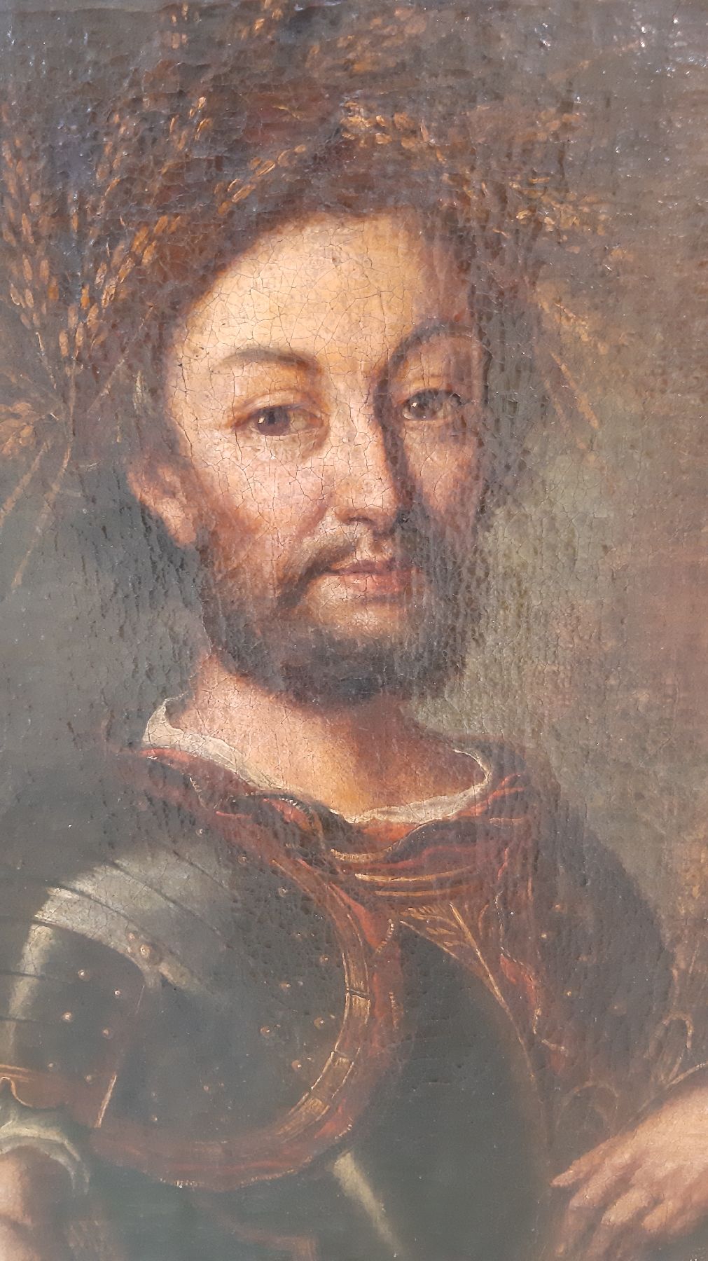 Detail b: Unbekannter Künstler, deutsch, um 1680-1700, Porträt des Königs Cambrinus von Flandern und Braband, Erfinder des Bierbrauens (ca. 1200 vor Chr.), ...