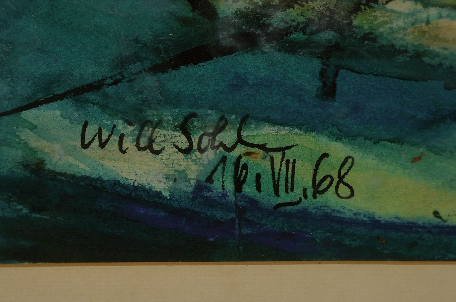 Detail a: Will Sohl, 1906 Ludwigshafen - 1969 Heidelberg, Hafenszene, Aquarell, re. u. und li. u. signiert, z.T. bezeichnet und datiert leichte Alters- und ...