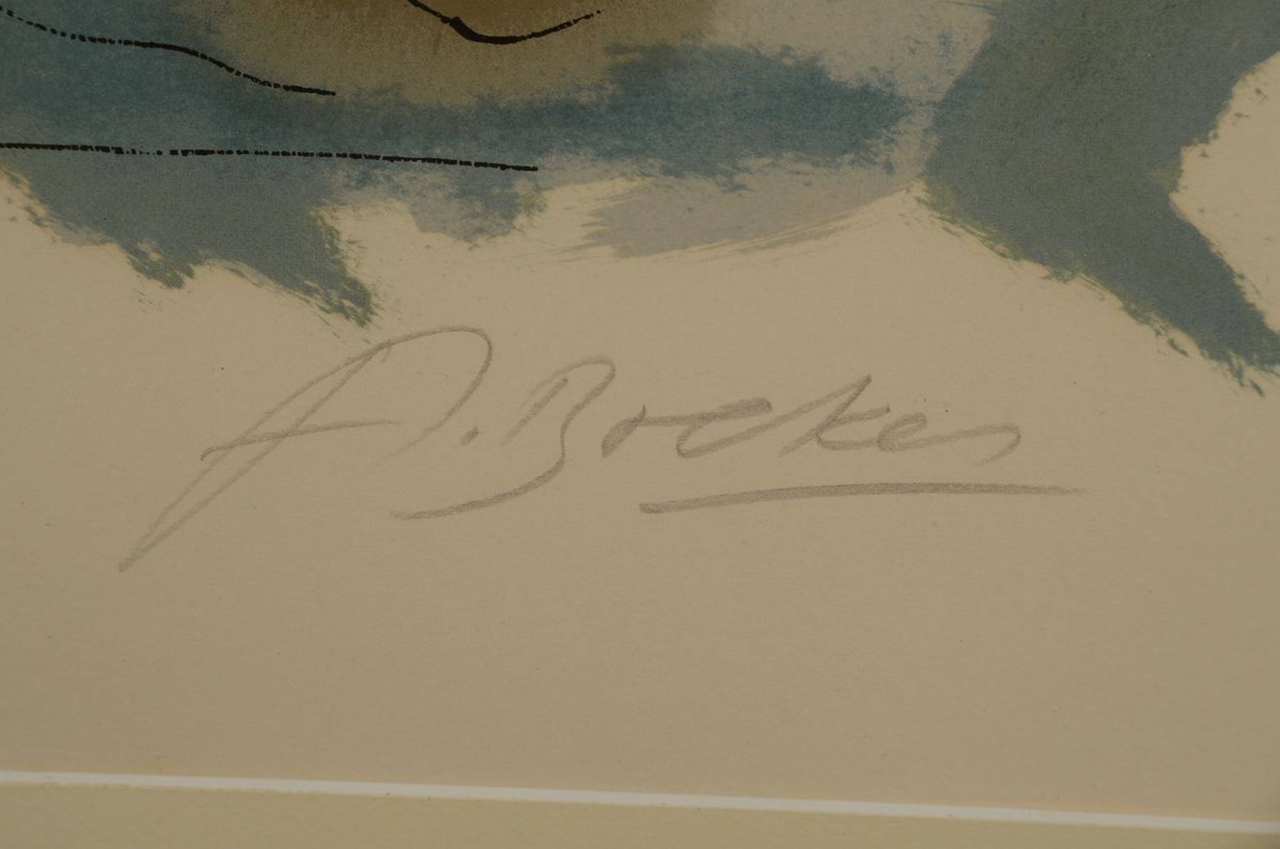 Detail c: Arno Breker, 1900 - 1991, zwei Lithografien,liegender Akt, num. 82/100,handsigniert, ca.40 x 59 cm, unter Glas, Rahmen und knieender Akt, num. 33/50, ...