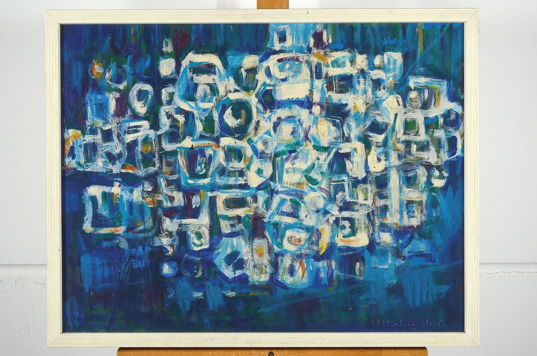 Detail k: Otto Ditscher, 1903 Neuhofen - 1987, "Insel", Öl/Lwd., dat. 1969, verso von fremder Hand bezeichnet, 50 x 65 cm, verso datiert und ...
