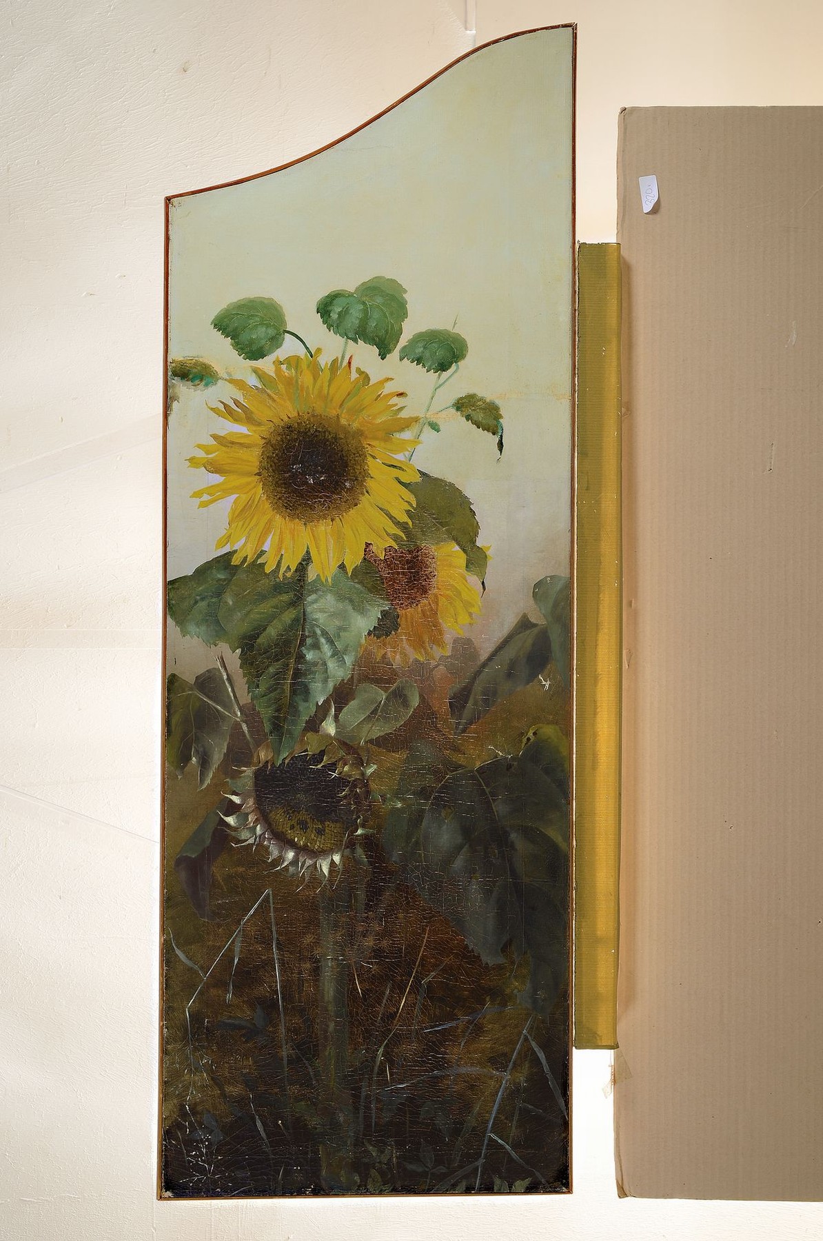 Detail k: Unbekannter Maler, erste Hälfte 20. Jh., vier Gemälde, die vier Jahreszeiten, Sommer und Frühling als Paar konzipiert und Winter und Herbst ...