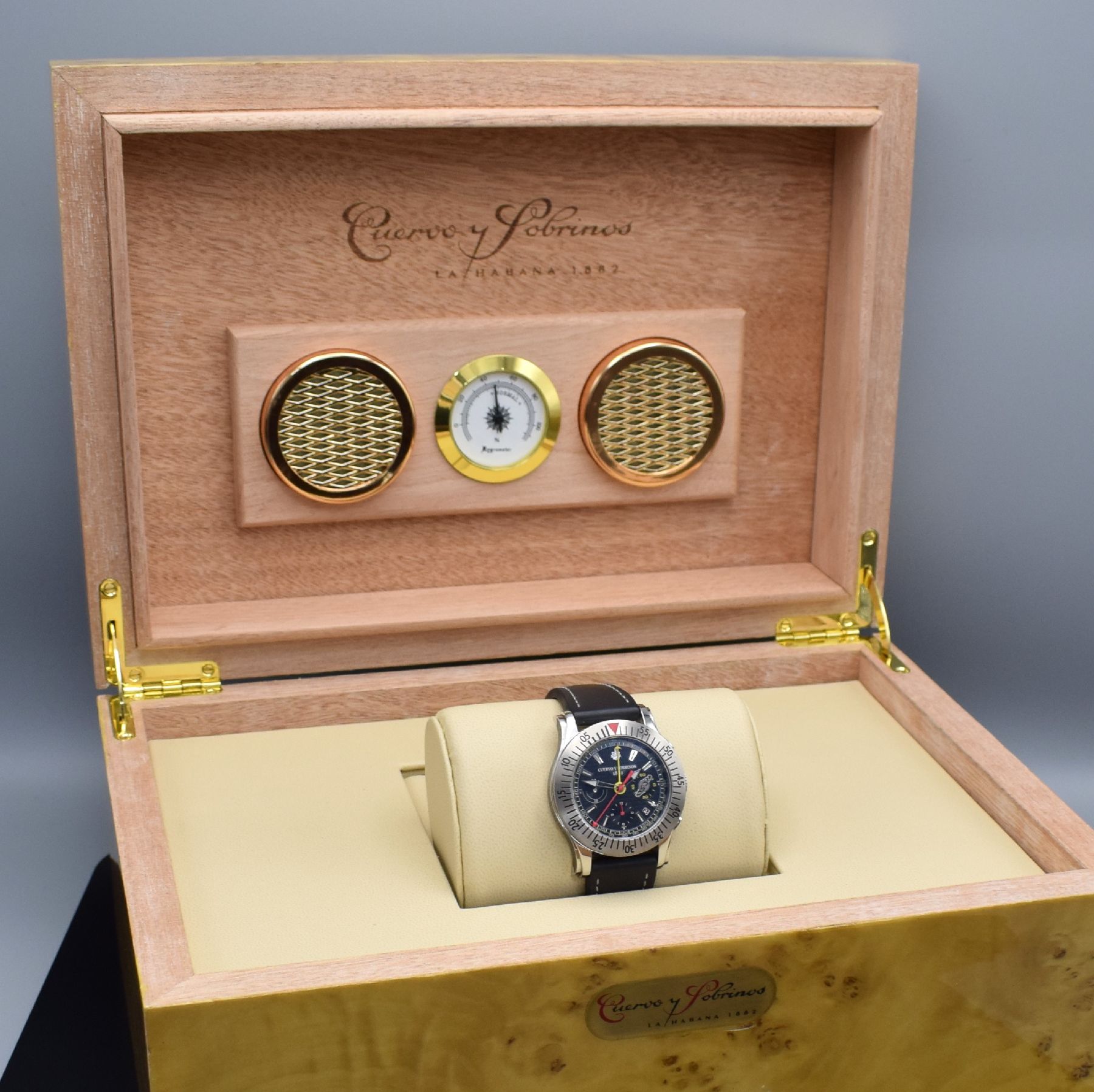 Detail f: CUERVO Y SOBRINOS Herrenarmbanduhr mit Chronograph "Robusto Chronometa Racing" Ref. 2175, Schweiz um 2010, Automatik, beids. vergl. ...