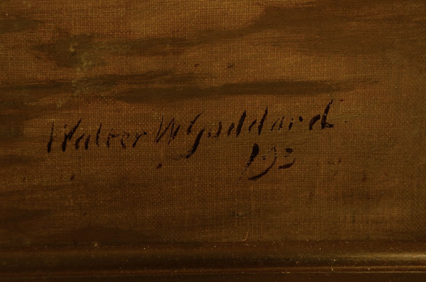 Detail a: Walter W. Goddard, britischer Maler, 1858 - 1933, felsige Küstenansicht, Öl/Lwd, re. u. signiert, doubliert bzw. ältere Restauration, stärker ...