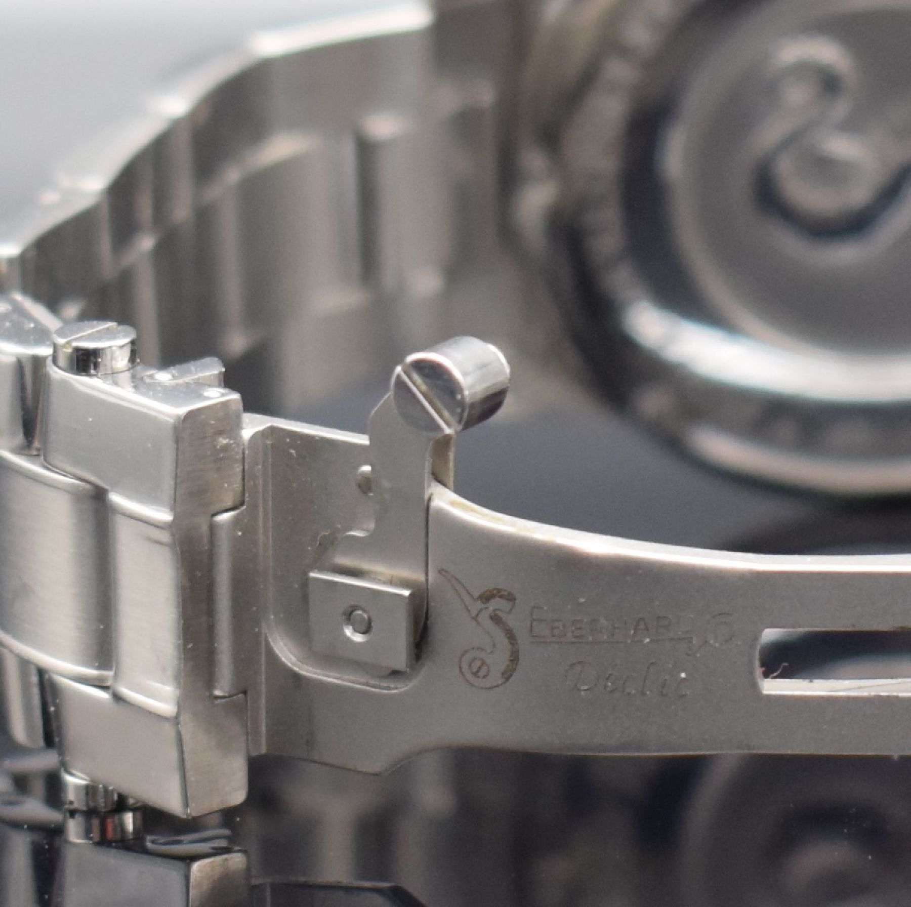Detail g: EBERHARD & Co. SCAFODAT 500 Herrenarmbanduhr, Schweiz um 2010, Automatik, Ref. 41025, verschr. Gehäuse in Edelstahl, orig. Gliederband m. ...