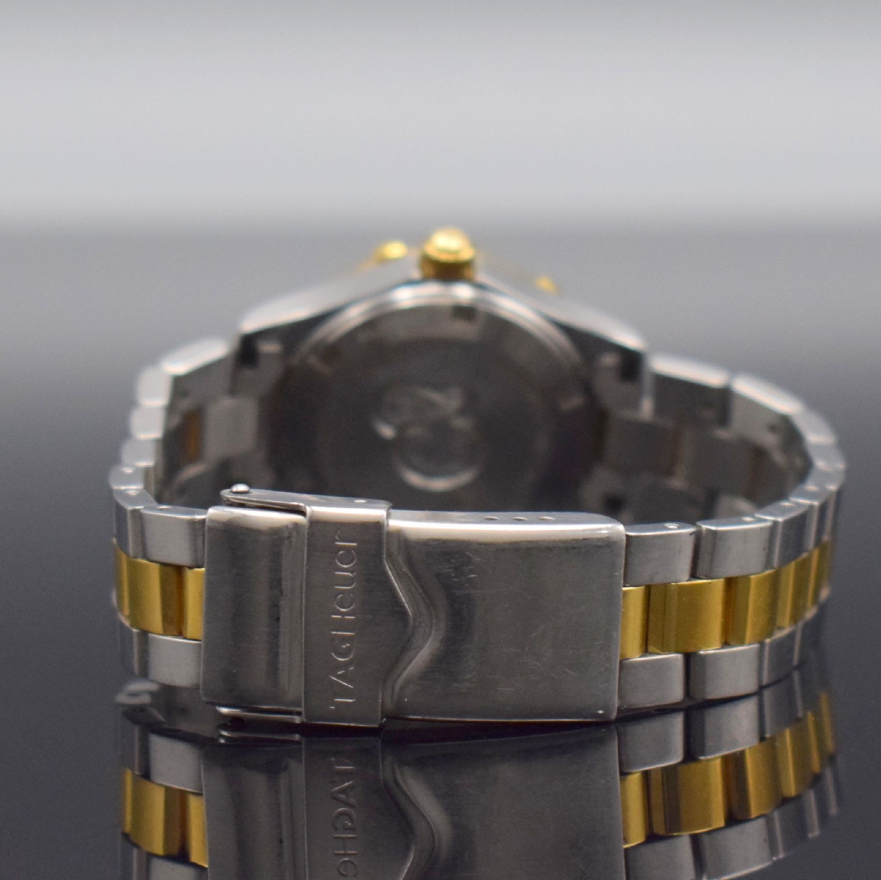 Detail d: TAG HEUER Aquaracer Damenarmbanduhr, Schweiz um 2010, quarz, Ref. WAF 1425, verschr. Gehäuse in Edelstahl/Gold inkl. Gliederband m. Faltschl. eins. ...