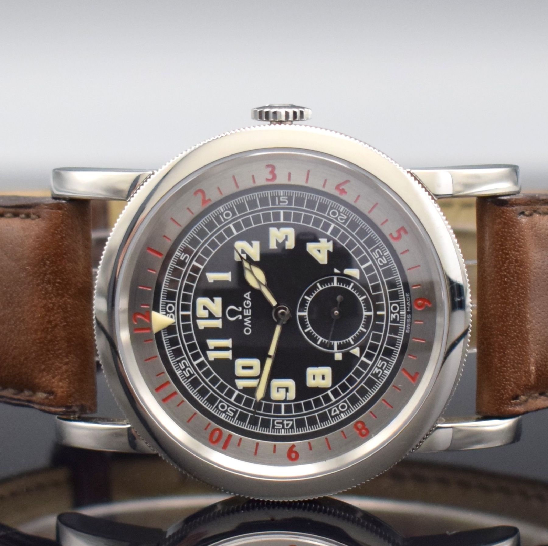 Detail a: OMEGA 1938 The Pilot's Watch limitierte Herrenarmbanduhr, Schweiz 2000, Ref. 167 2000, Automatik, auf 4938 Stück limitiertes Sondermodell aus ...