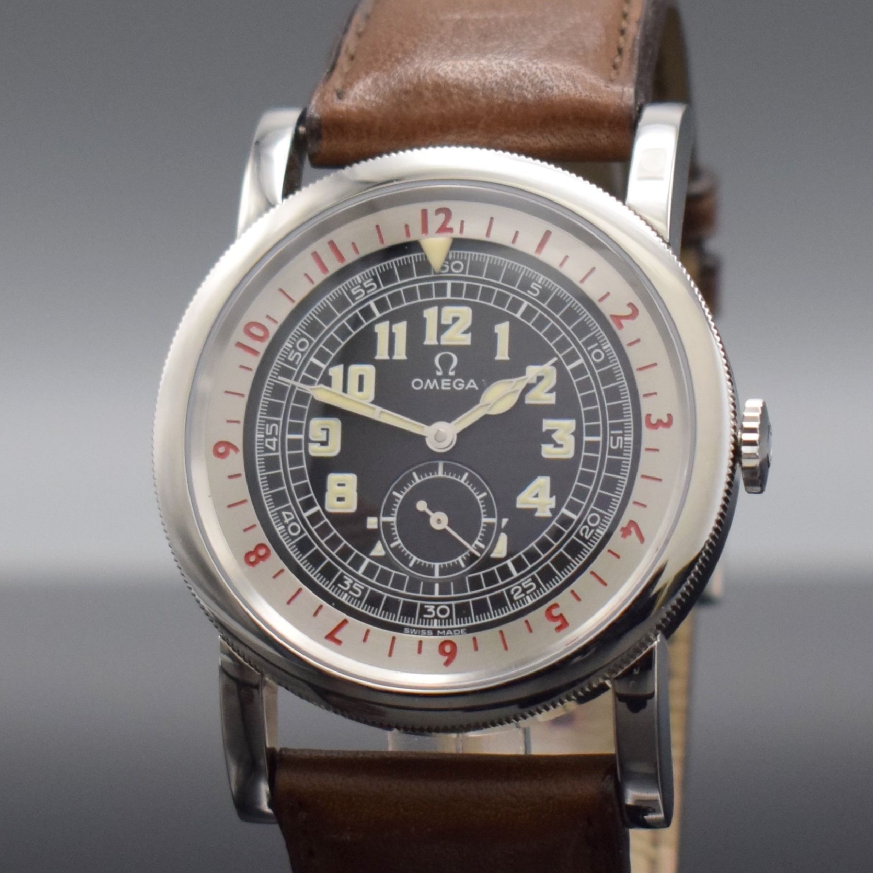 Detail c: OMEGA 1938 The Pilot's Watch limitierte Herrenarmbanduhr, Schweiz 2000, Ref. 167 2000, Automatik, auf 4938 Stück limitiertes Sondermodell aus ...