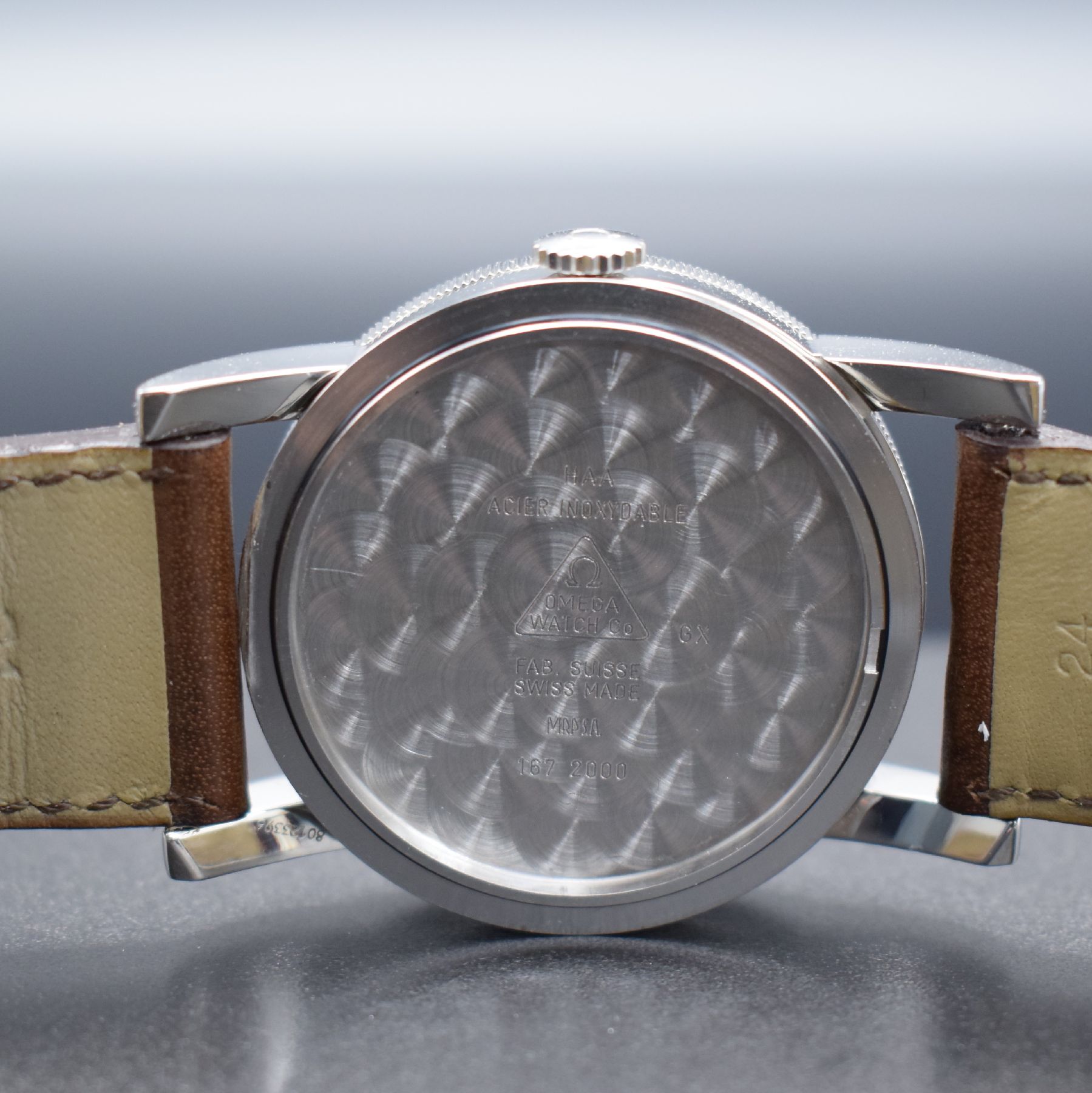 Detail i: OMEGA 1938 The Pilot's Watch limitierte Herrenarmbanduhr, Schweiz 2000, Ref. 167 2000, Automatik, auf 4938 Stück limitiertes Sondermodell aus ...