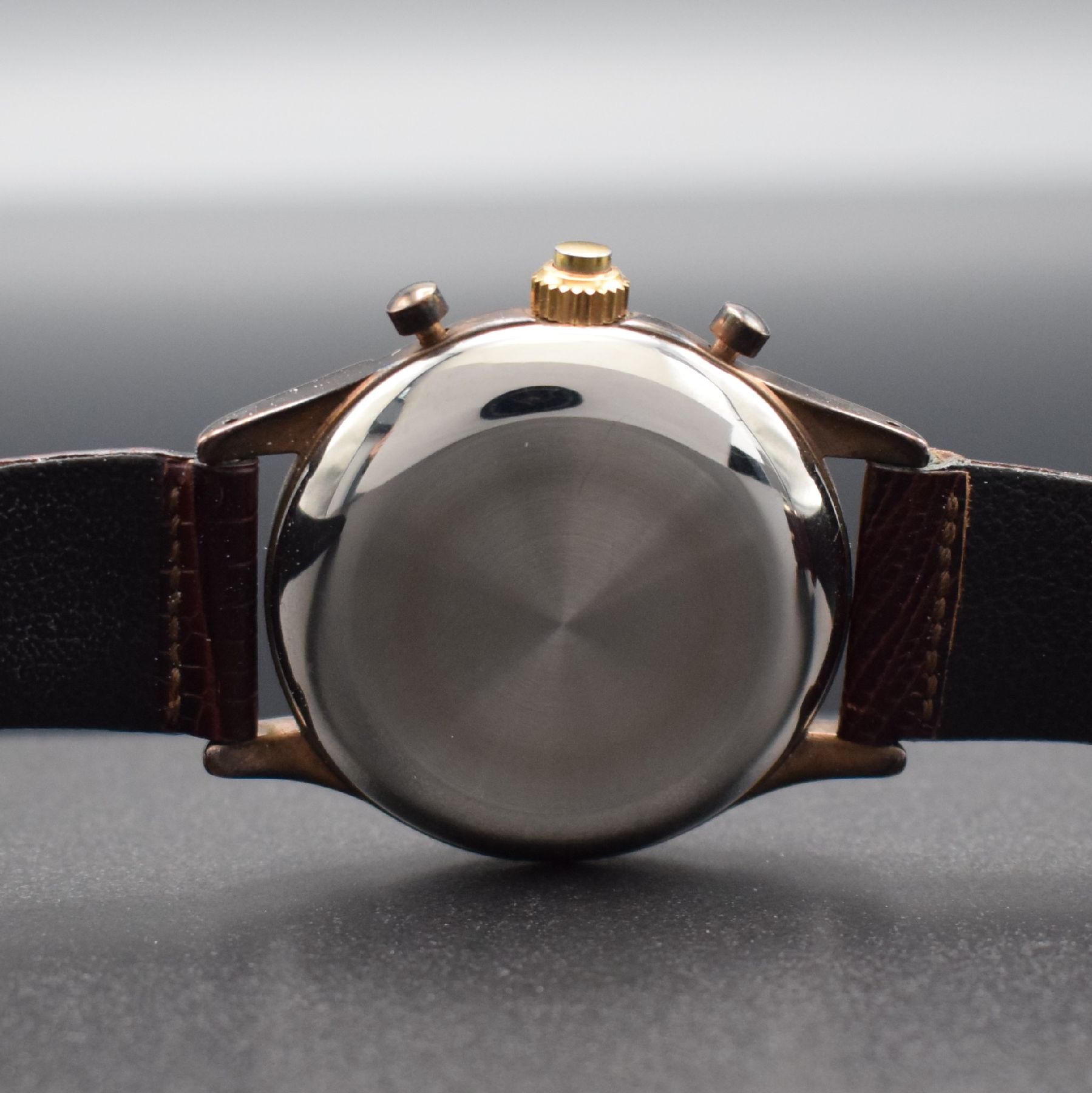 Detail d: DUBEY & SCHALDENBRAND Index-Mobile Semi- Rattrapante Chronograph, Schweiz um 1945/ 1990, Handaufzug, aus Restbeständen montierte Werke von ca. 1945, ...