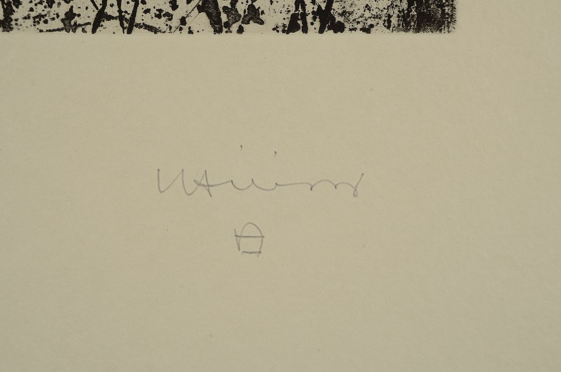 Detail a: Eduardo Chillida, 1924-2002, "Munich", Radierung auf festem Büttenpapier, sign., monogrammiert, num. 33/98, WVZ Nr. Van der Koelen 94015, ...