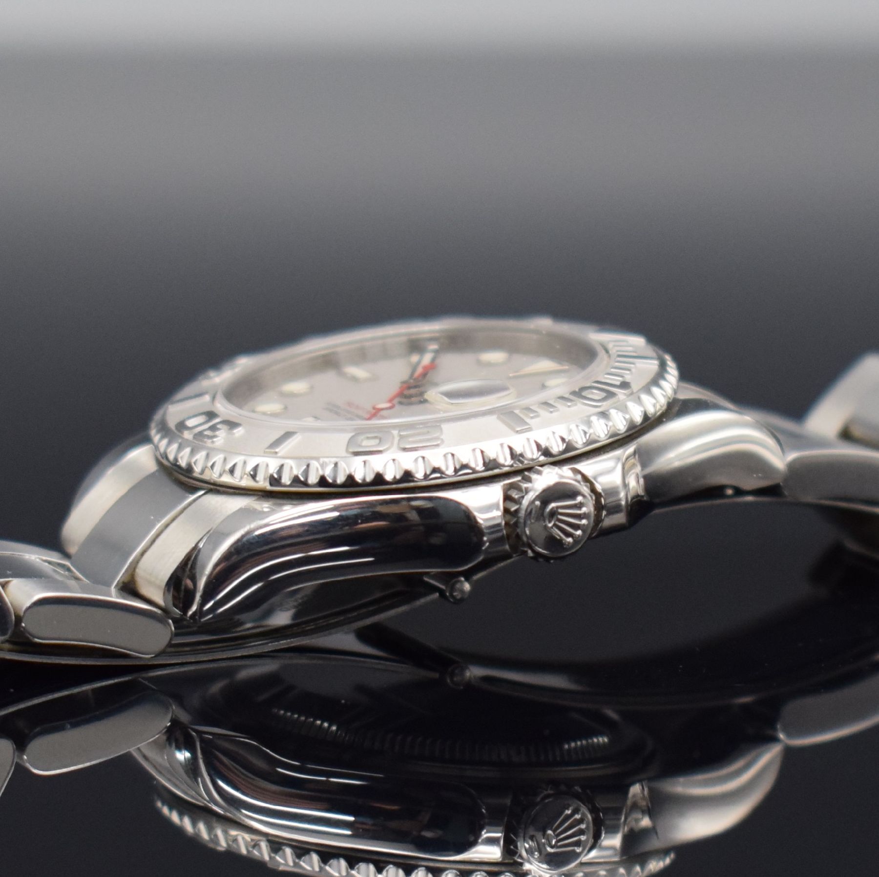 Detail e: ROLEX Oyster Perpetual Date Yacht-Master Mediumarmbanduhr, Schweiz verk. lt. beil. orig. Garantiekarte 07/2011, Automatik, Ref. 168622, Chronometer ...