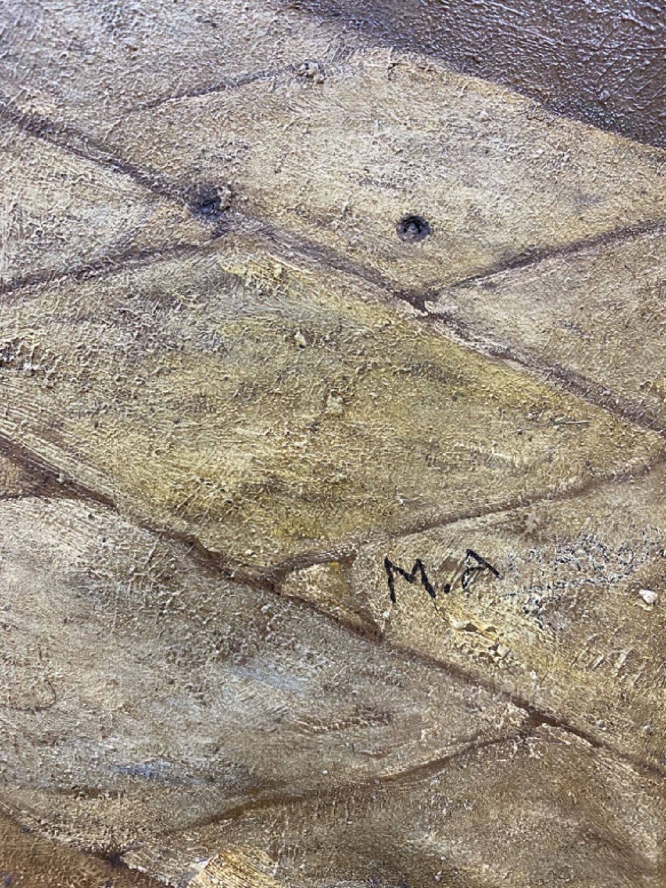 Detail f: Monogrammist M.A., Orientalist, um 1900, zwei Männer beim Tee, Öl/Lwd, rechts unten monogrammiert, ca. 90x60cm, R. ca. 14cm breiter ...