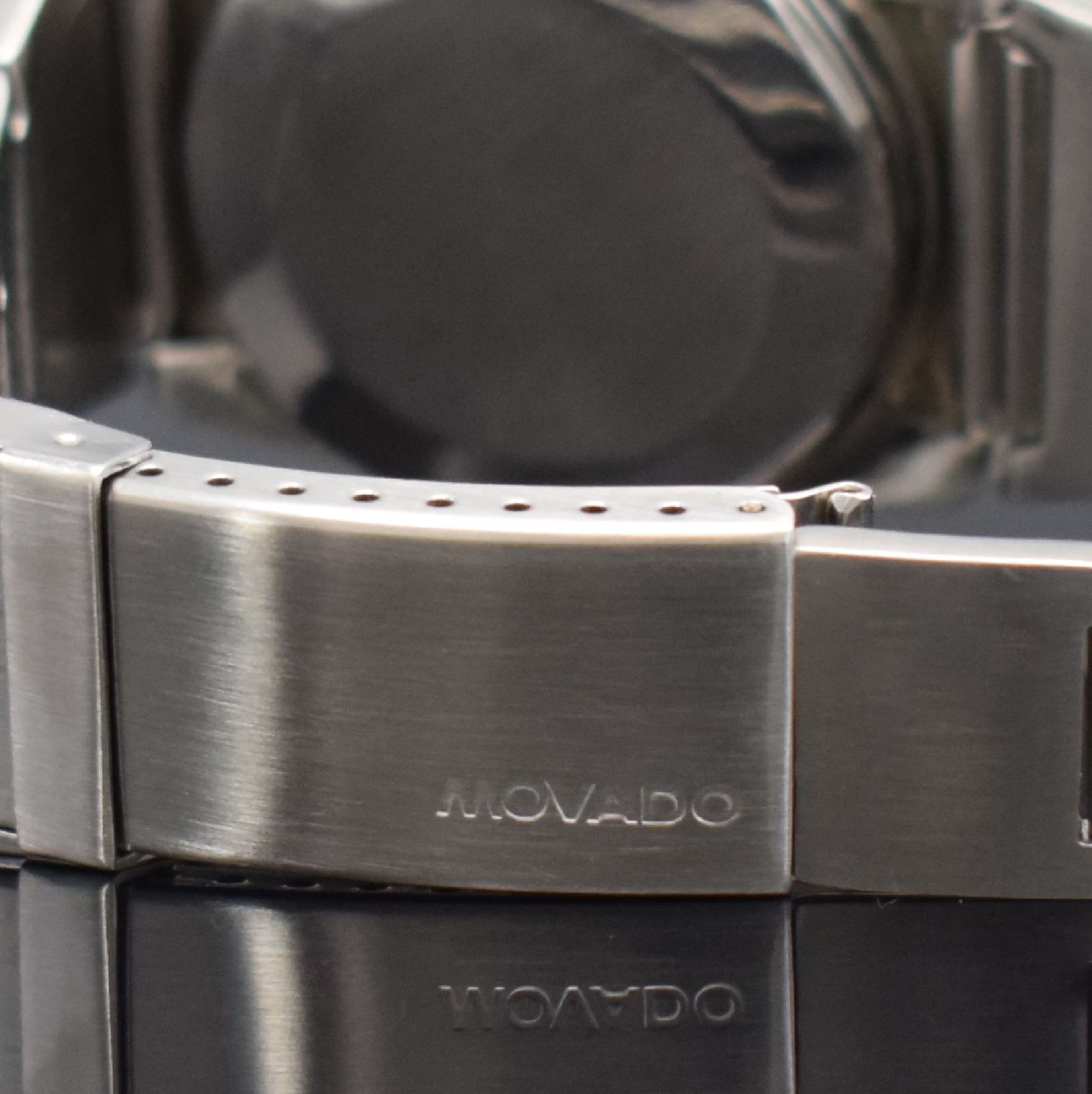 Detail d: MOVADO Astronic Schaltradchronograph mit Vollkalenderanzeige Kaliber 3019PHF, Automatik, Schweiz um 1975, Ref. 01.0010.436, massives Edelstahlgeh. ...