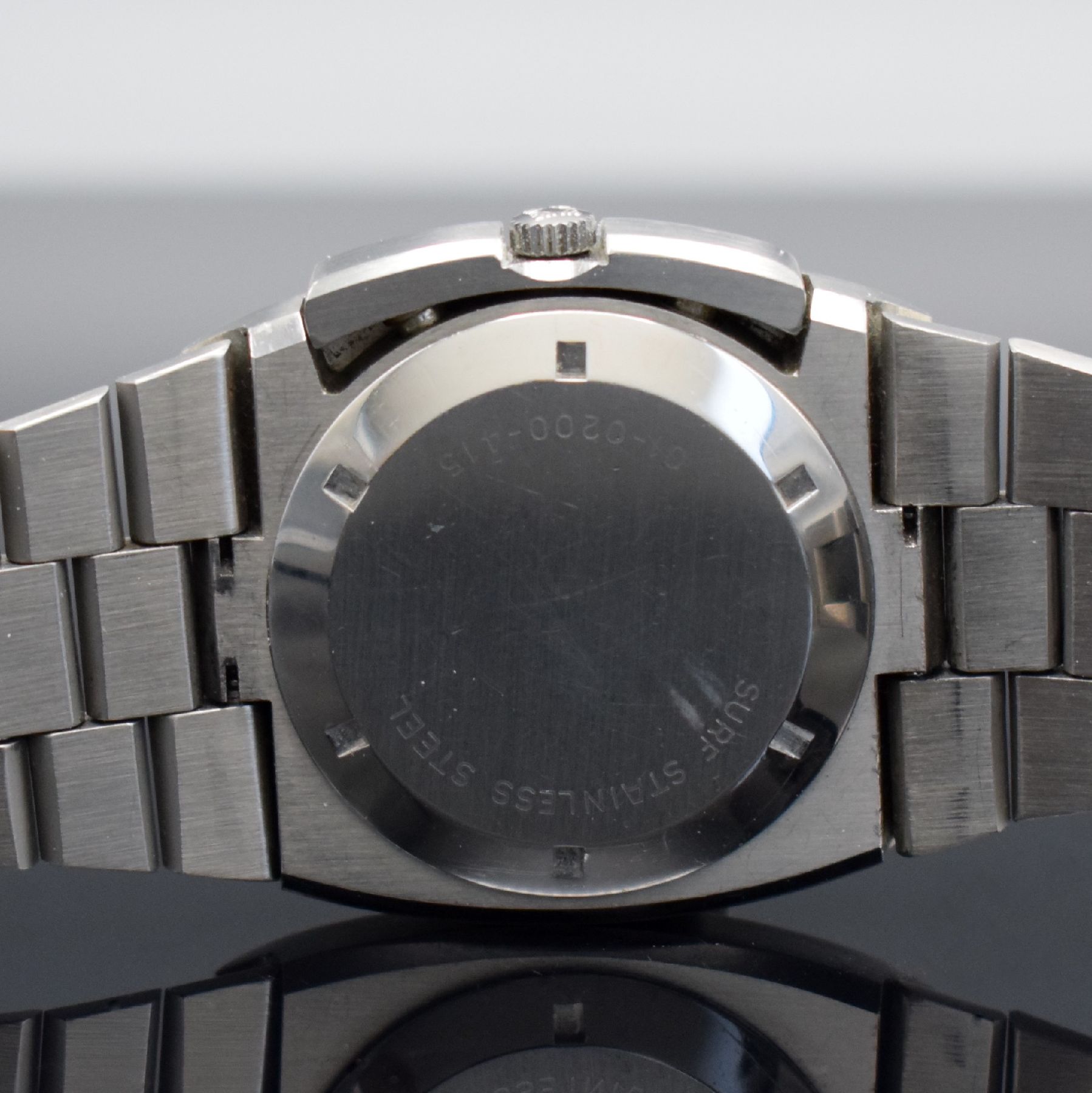 Detail f: ZENITH "TV" El Primero Schaltradchronograph Referenz 01-0200-415, Automatik, Schweiz um 1975, massives Edelstahlgeh. inkl. orig. ...