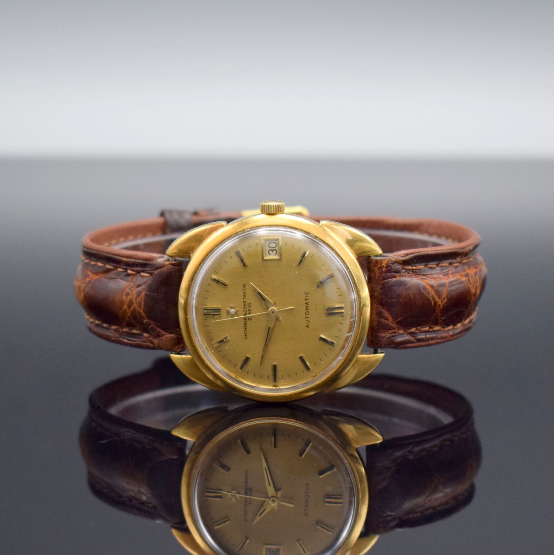 VACHERON & CONSTANTIN Chronometre Royal seltene Armbanduhr in GG 750/000 Kaliber 1072/1, Automatik, Schweiz um 1965, verschr. Geh., Ref. 6694, gold. ...