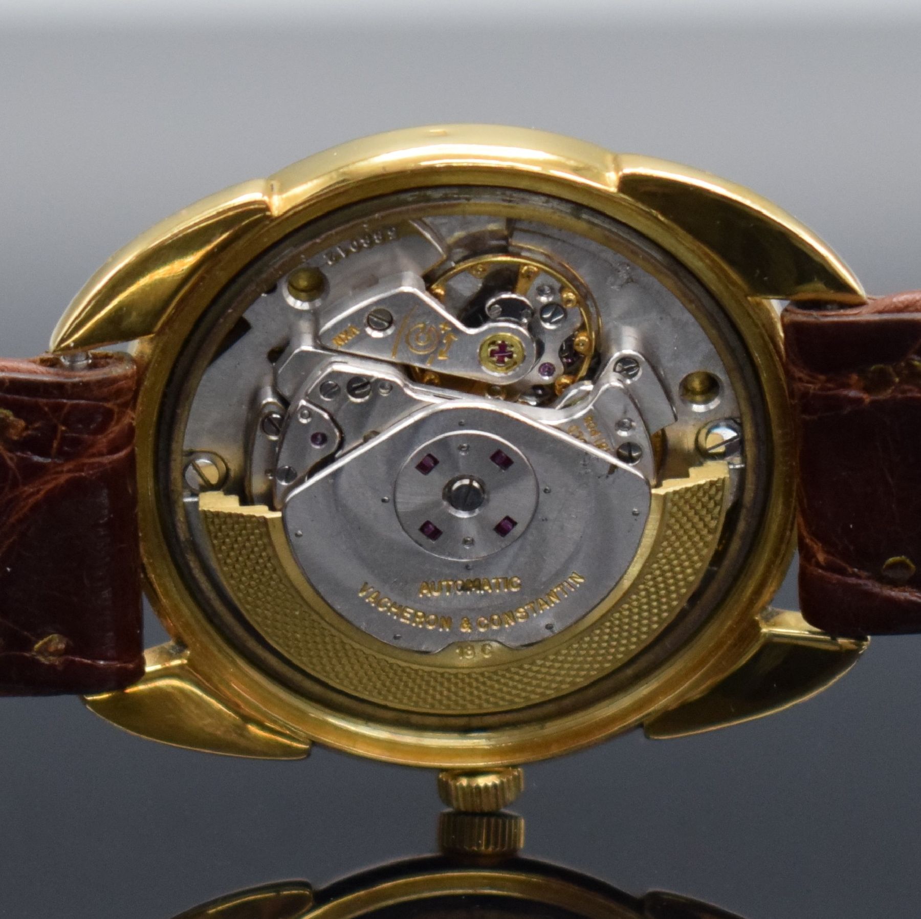 Detail f: VACHERON & CONSTANTIN Chronometre Royal seltene Armbanduhr in GG 750/000 Kaliber 1072/1, Automatik, Schweiz um 1965, verschr. Geh., Ref. 6694, gold. ...