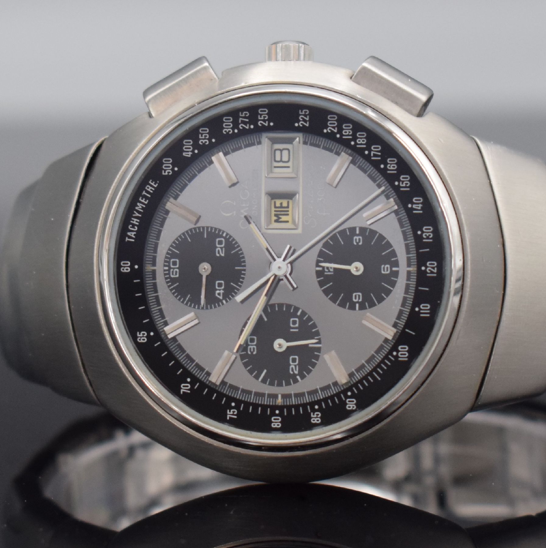 Detail a: OMEGA Chronometer Speedsonic f 300 Hz sog. "Lobster" seltener Armbandchronograph, Schweiz um 1975, Stimmgabelschwinger, Ref. 188.0001 / ...