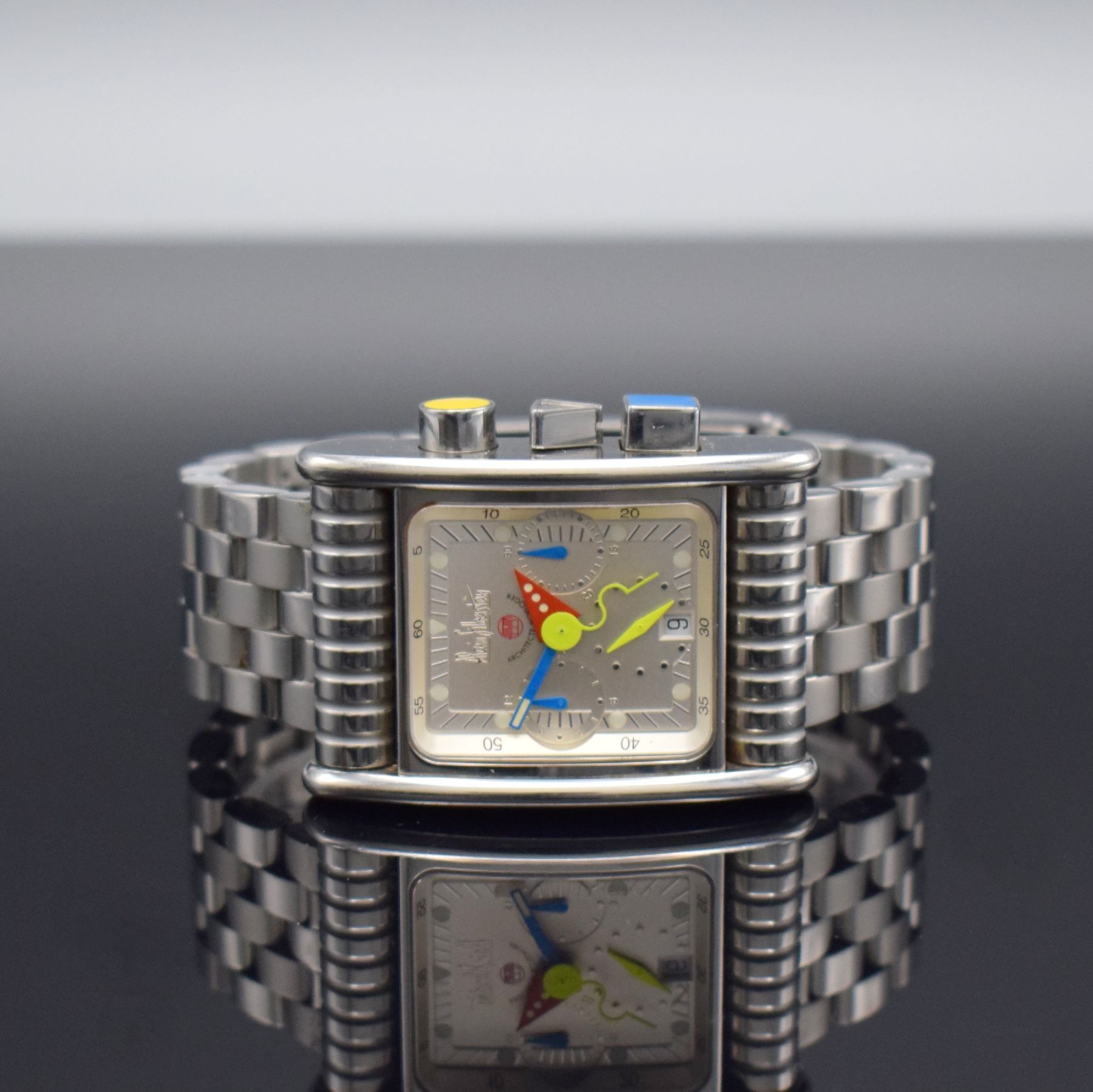 ALAIN SILBERSTEIN Bolido Krono ausgefallene & limitierte Herrenarmbanduhr m. Chronograph, Frankreich um 2000, Automatik, ausverkauftes, auf 250 ...