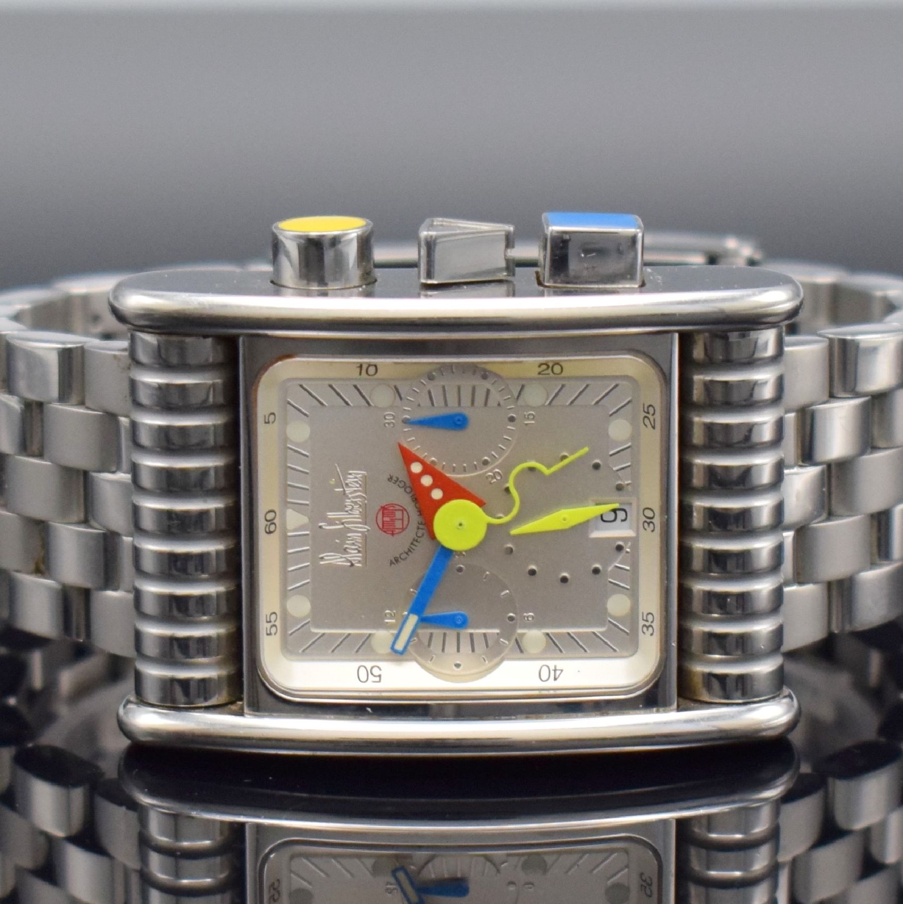 Detail a: ALAIN SILBERSTEIN Bolido Krono ausgefallene & limitierte Herrenarmbanduhr m. Chronograph, Frankreich um 2000, Automatik, ausverkauftes, auf 250 ...
