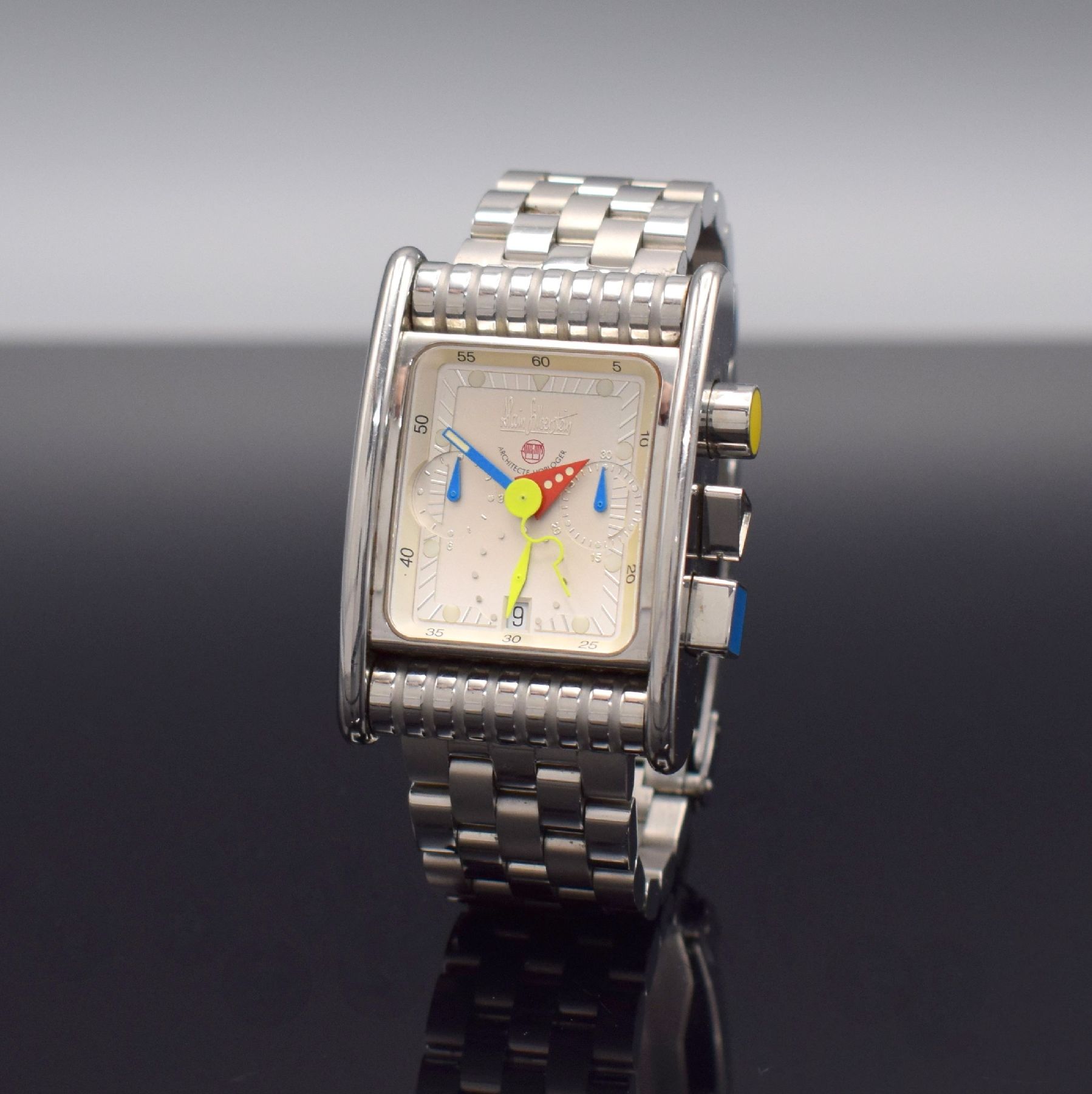Detail b: ALAIN SILBERSTEIN Bolido Krono ausgefallene & limitierte Herrenarmbanduhr m. Chronograph, Frankreich um 2000, Automatik, ausverkauftes, auf 250 ...