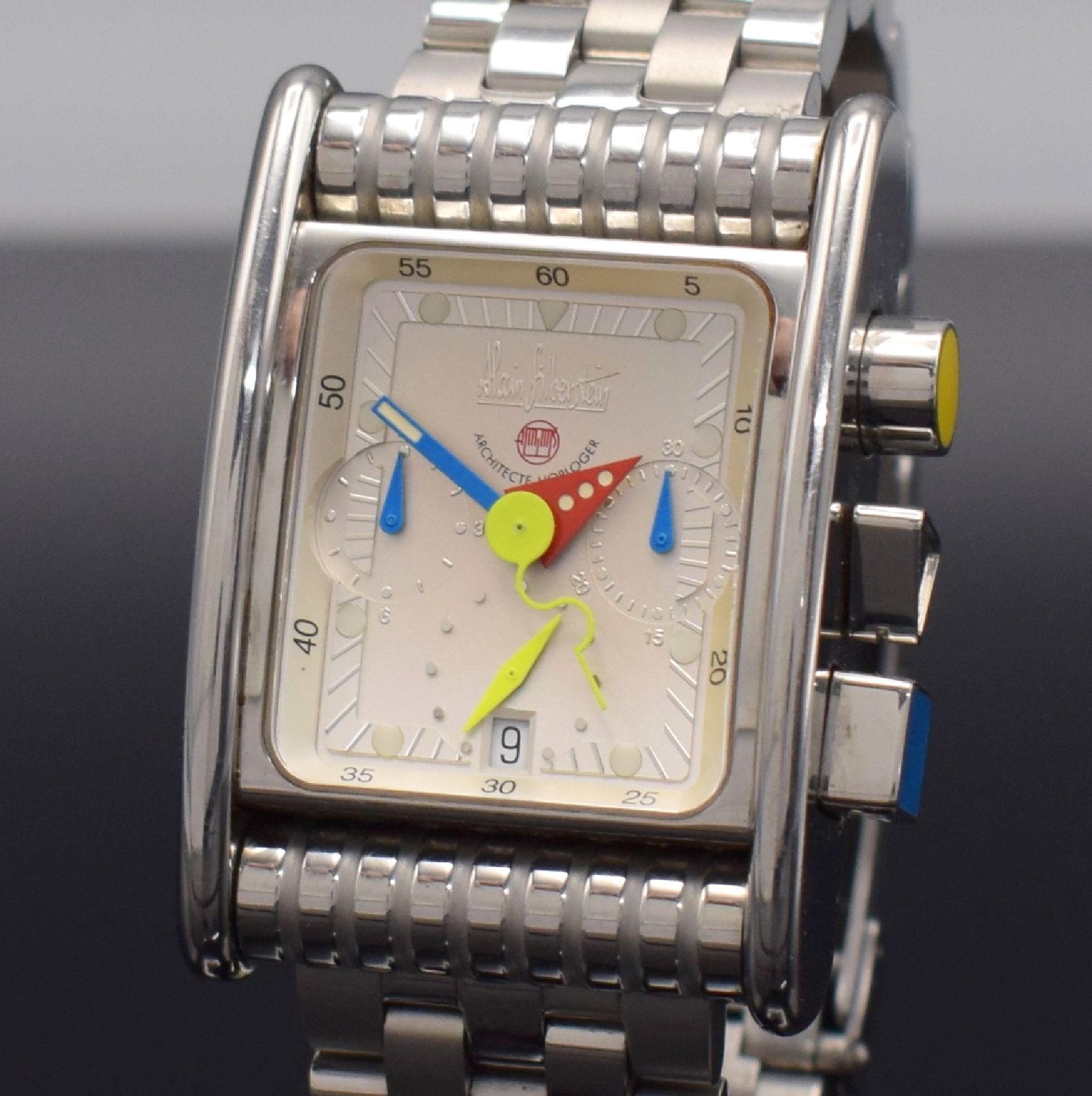 Detail c: ALAIN SILBERSTEIN Bolido Krono ausgefallene & limitierte Herrenarmbanduhr m. Chronograph, Frankreich um 2000, Automatik, ausverkauftes, auf 250 ...