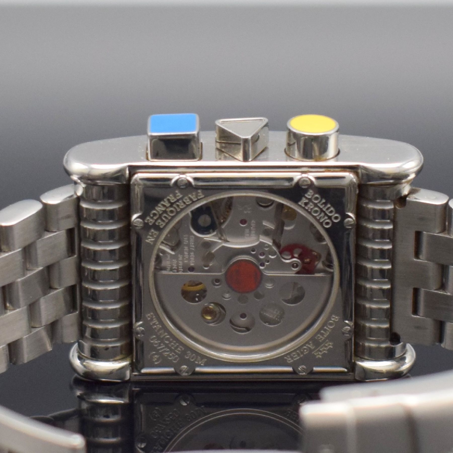 Detail f: ALAIN SILBERSTEIN Bolido Krono ausgefallene & limitierte Herrenarmbanduhr m. Chronograph, Frankreich um 2000, Automatik, ausverkauftes, auf 250 ...