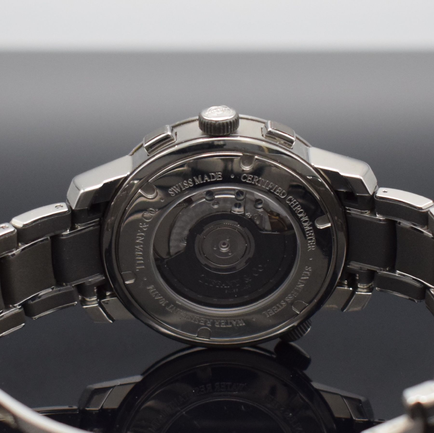 Detail f: TIFFANY & CO. Armbandchronograph, Schweiz um 2008, Automatik, Chronometer in Edelstahl & Kautschuk inkl. Gliederband m. Faltschl., beids. vergl., ...