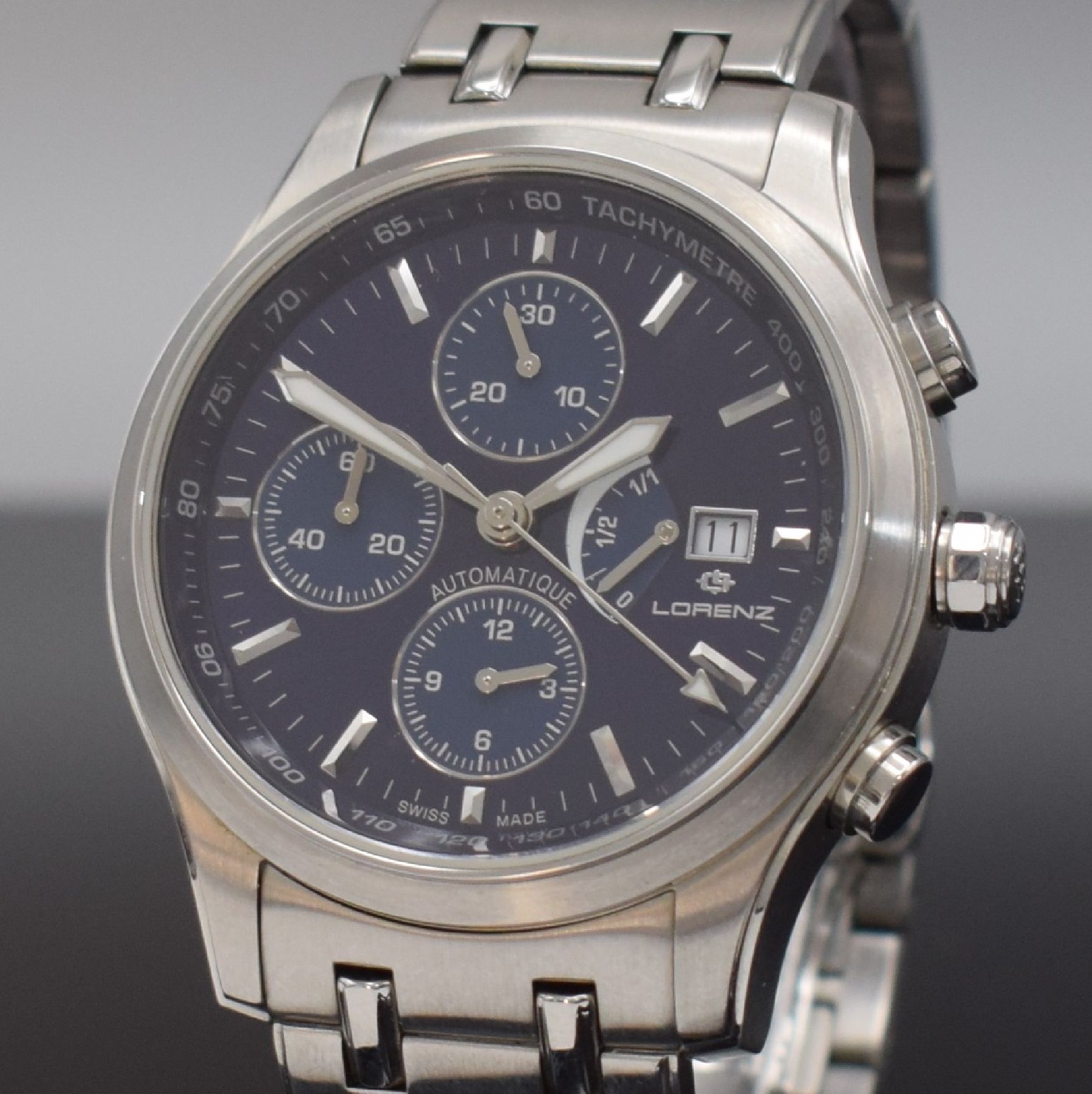 Detail c: LORENZ Herrenarmbanduhr Sondermodell Theatro Anniversaire Chronographe Réserve de Marche, Schweiz 2004, Automatik, in einer limitiertenAuflage zum ...