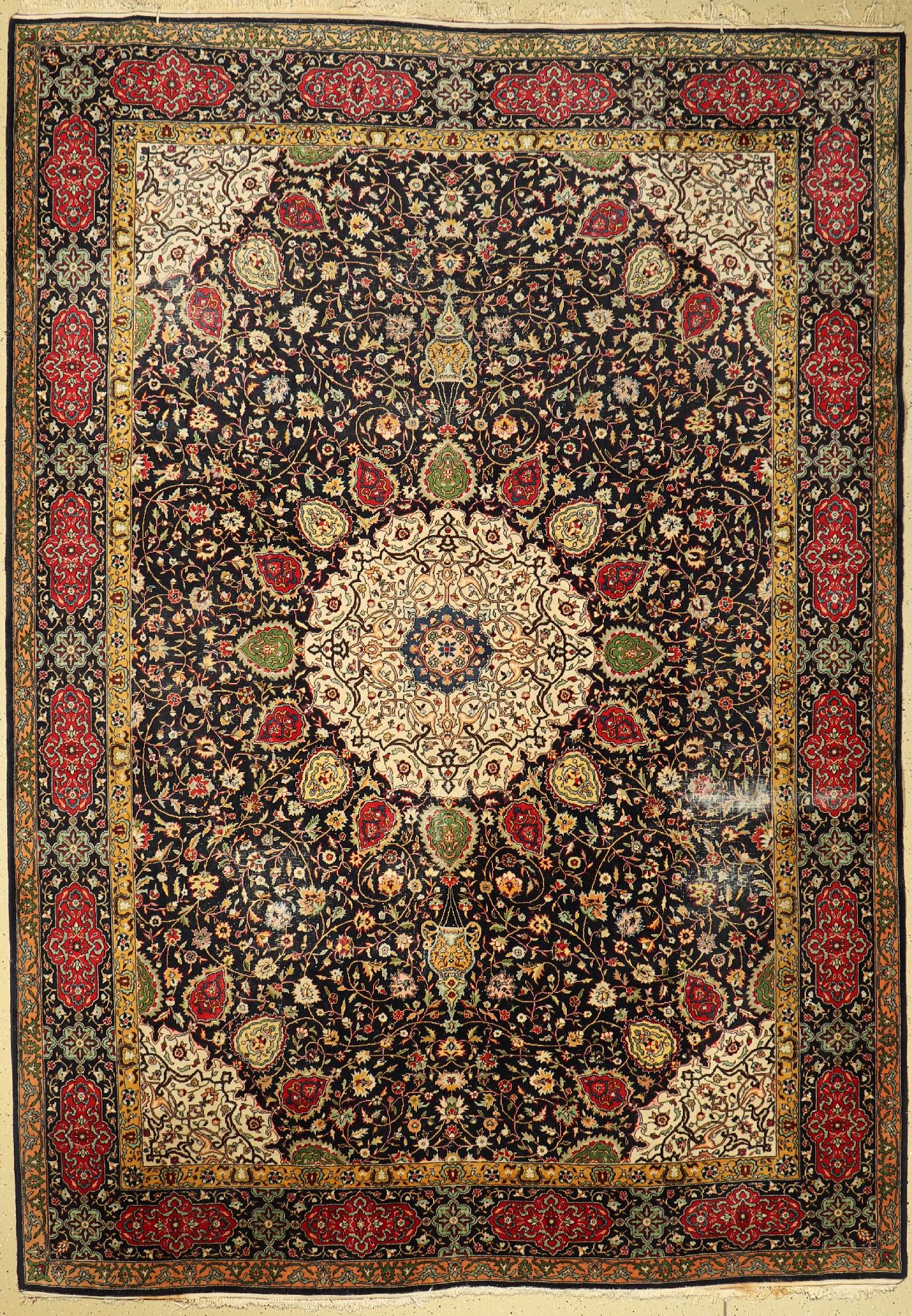 Täbriz Sheikh Safi Muster, Rumänien, ca. 50Jahre, Wolle auf Baumwolle, ca. 355 x 250 cm, EHZ: 4
