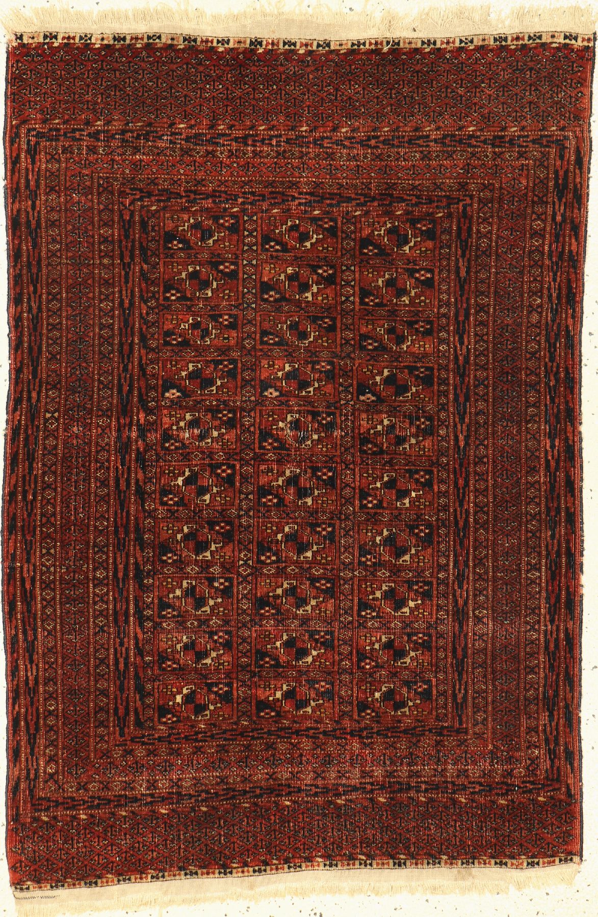 Herdteppich antik, Turkmenistan, um 1900, Wolle auf Wolle, ca. 112 x 77 cm, EHZ: 3