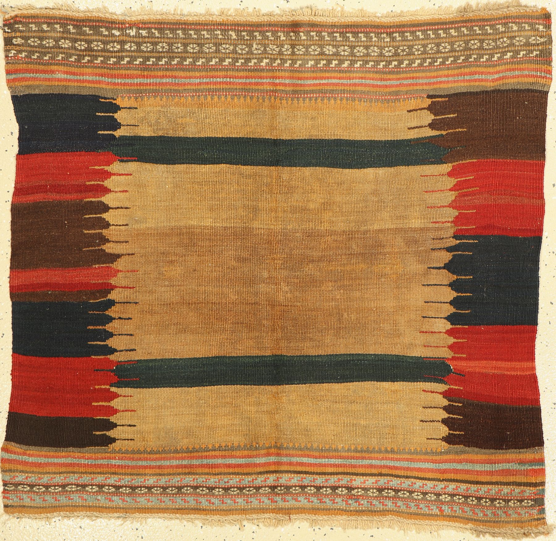 Kamo Sofreh antik, Persien, um 1930, Wolle auf Wolle, ca. 106 x 100 cm, EHZ: 2-3
