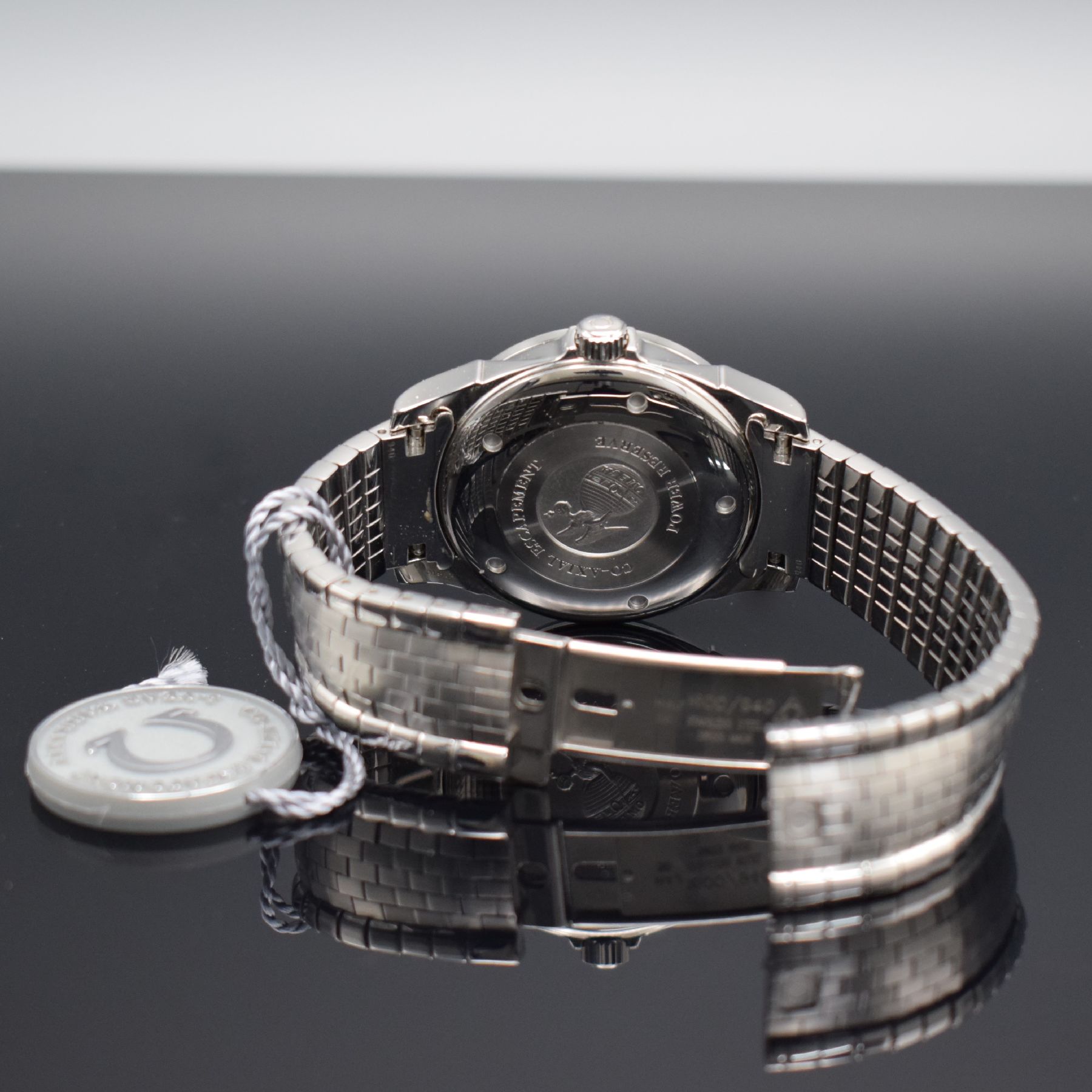 Detail f: OMEGA Herrenarmbanduhr De Ville Co-Axial Power Reserve, Automatik, Schweiz um 2002, Ref. 168.1704, Chronometer in Edelstahl inkl. orig. Gliederband ...