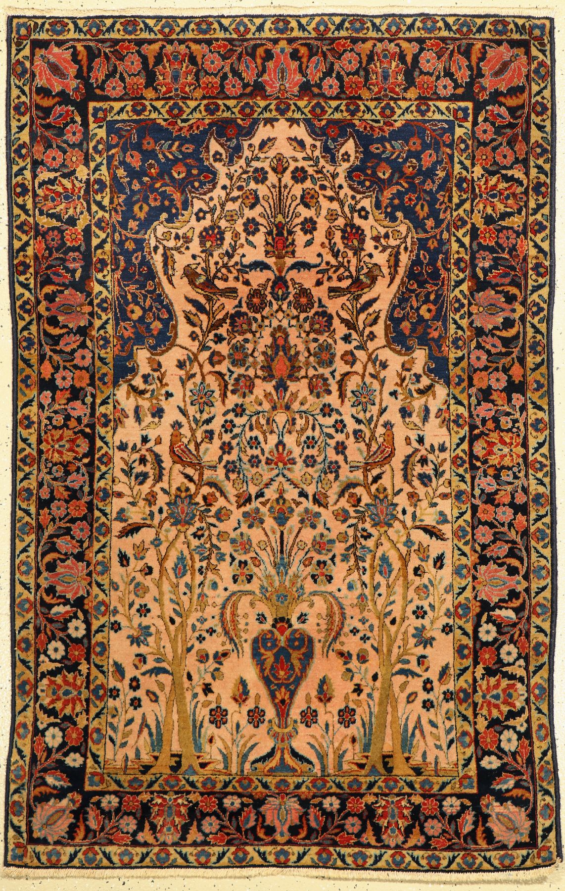 Manchester Keschan antik, Persien, um 1900,Korkwolle, ca. 154 x 100 cm, EHZ: 2-3. (gereinigt)