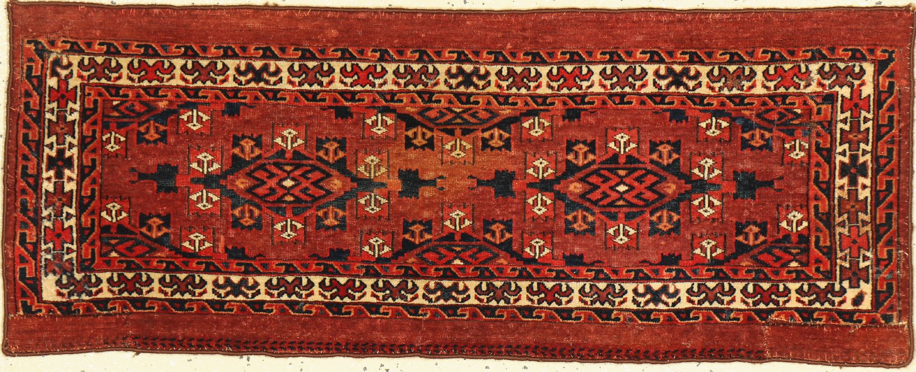 Yomuth Kapse Torba antik, Turkmenistan, 19.Jhd, Wolle auf Wolle, ca. 97 x 38 cm, EHZ: 3-4