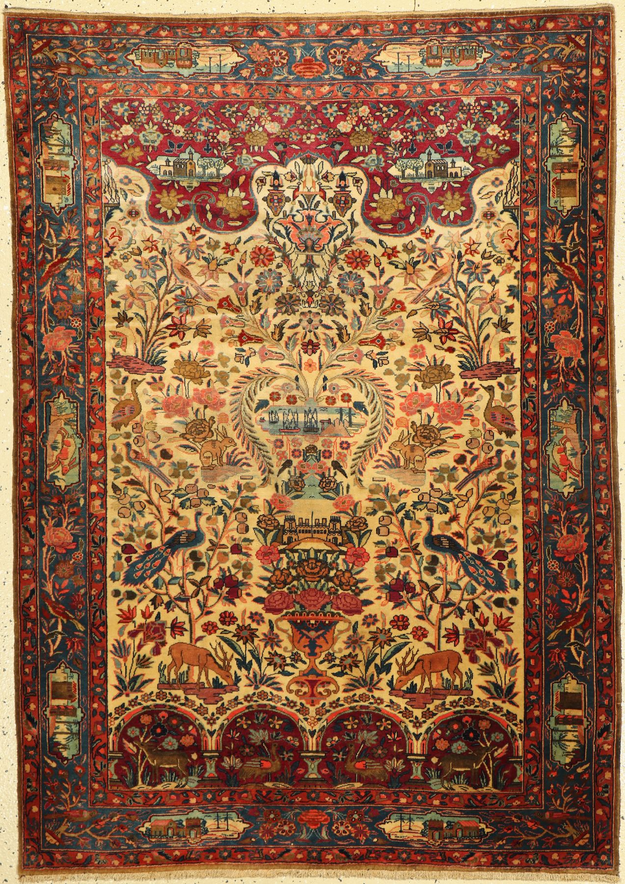 Keschan Dabir alt, Persien, um 1920/1930 Korkwolle, ca. 150 x 107 cm, EHZ: 3