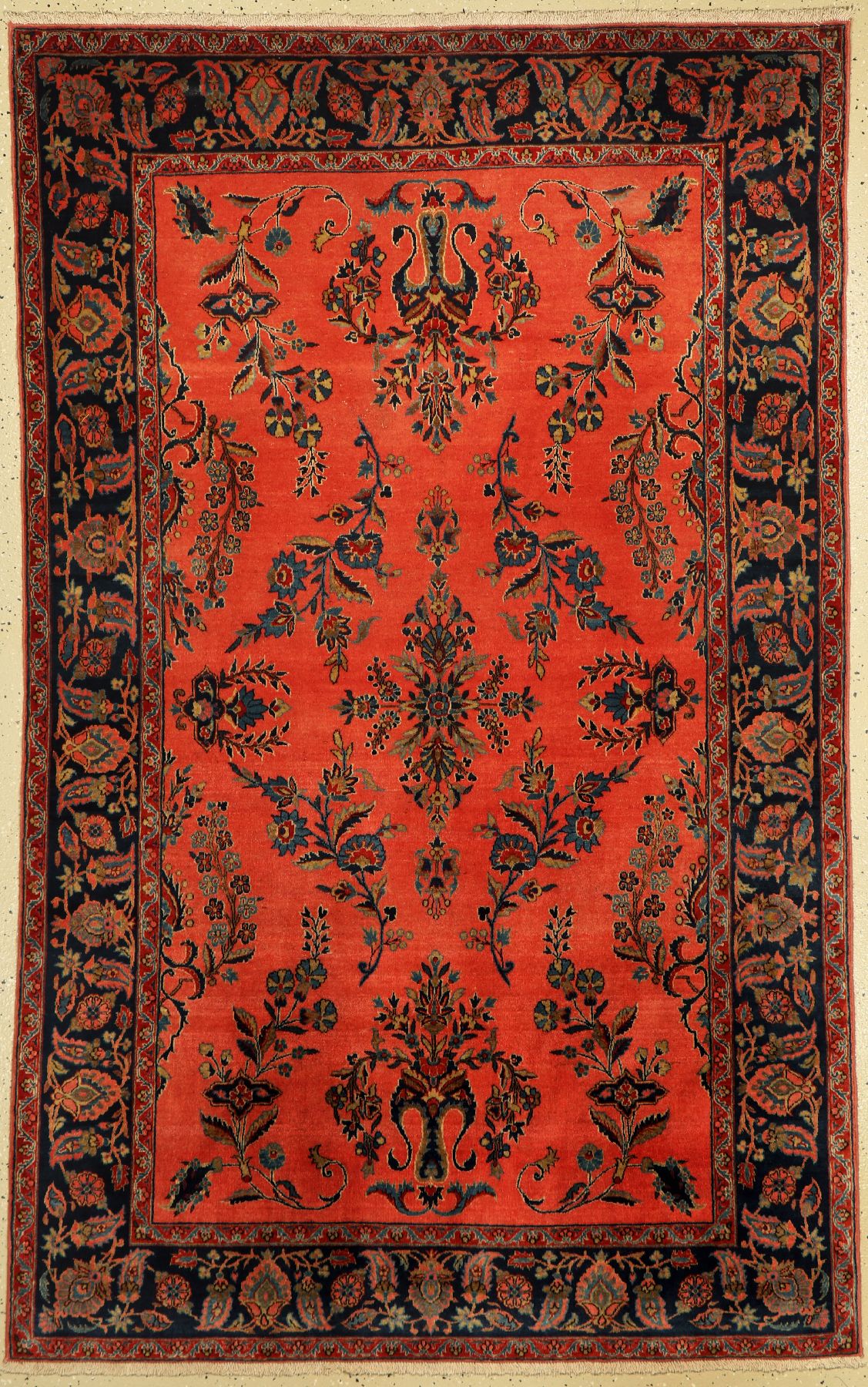 Manchester Keschan antik, Persien, um 1900,Korkwolle, ca. 201 x 127 cm, EHZ: 2-3, (gereinigt)