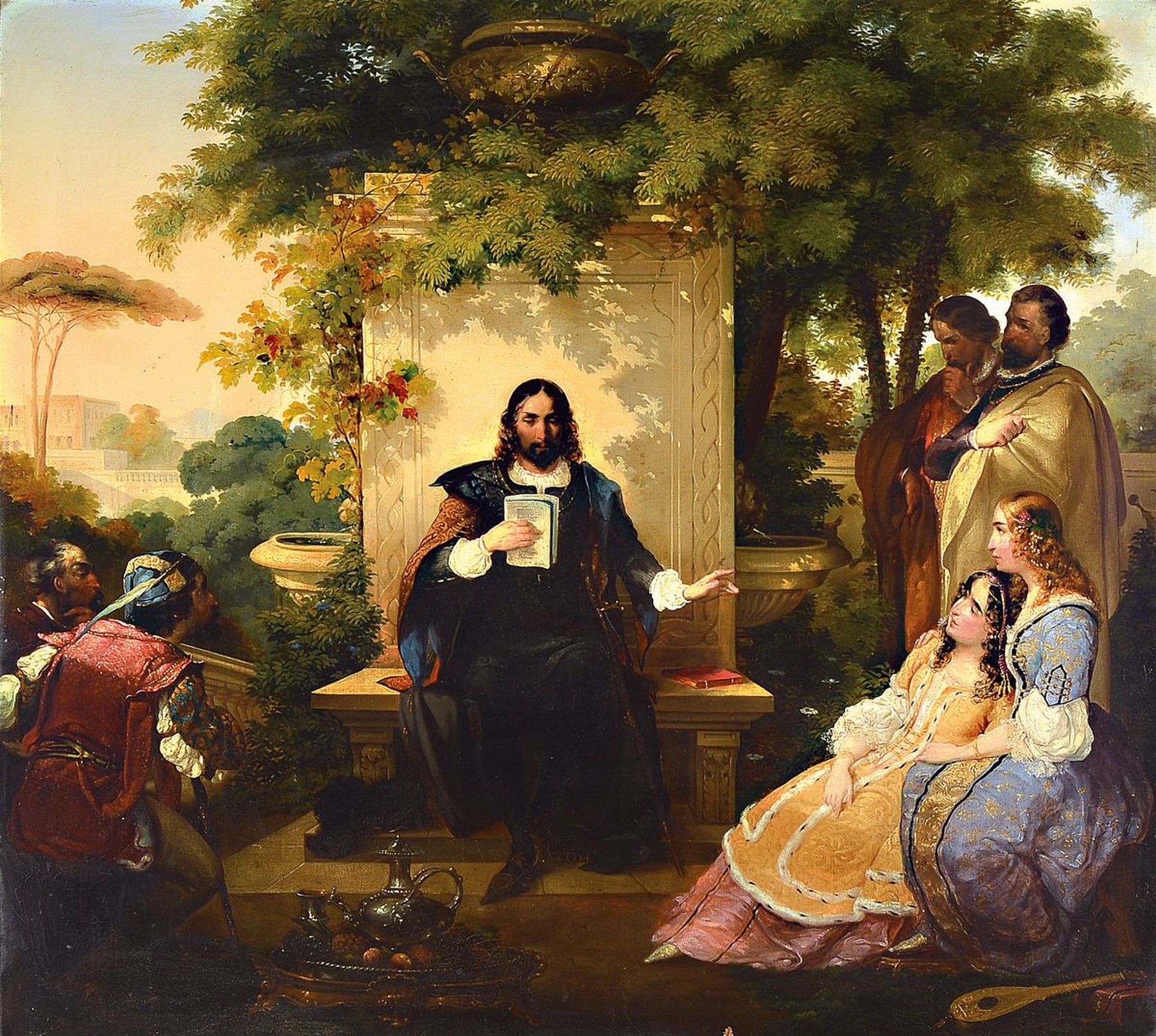 Peter Rudolf Karl Herbsthoffer, 1821 Bratislava (Pressburg) - 1876 Waidhofen Thaya, idealisierter, predigender Christus im Stil von 1860 in ...
