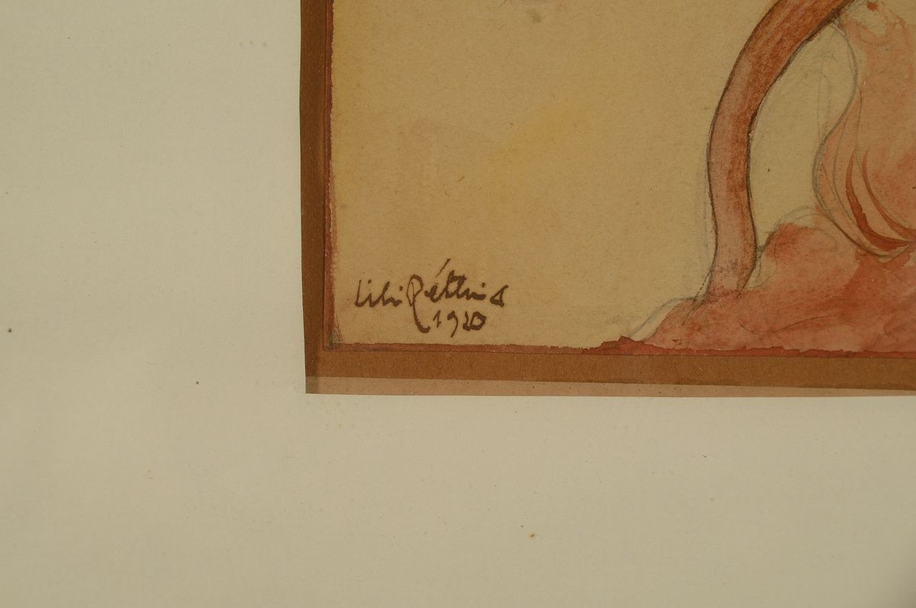 Detail a: Lili Rethi, 1894 Wien, lebte in New York 1969, wohl Darstellung einer Elfenhochzeit auf Blüten, märchenhafte Szenerie, feine Gouachemalerei auf ...