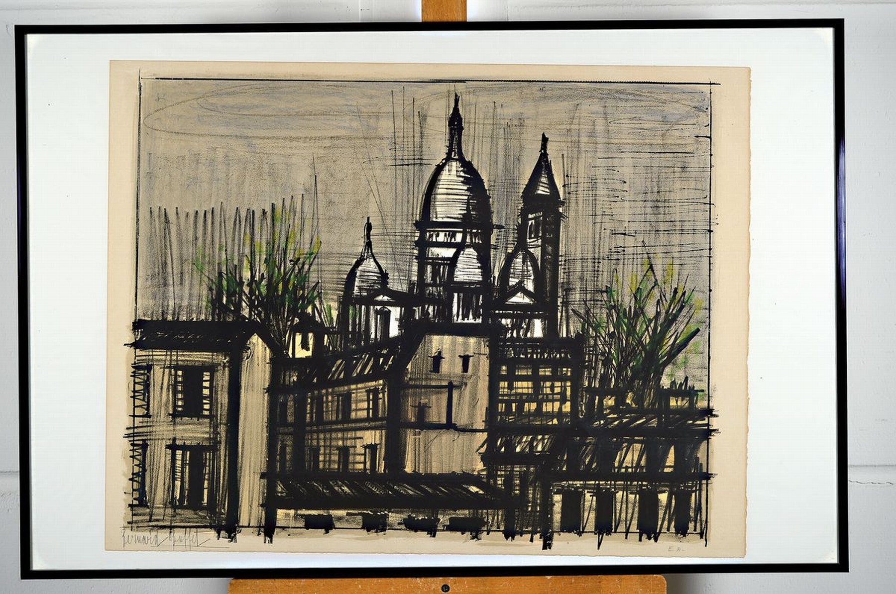 Detail k: Bernard Buffet, 1928-1999, Sacre Coeur, Farblithographie, handsigniert und bez. e.a., Auflage 150 Exempl., ca. 52x67cm, Blattgr. ca. 55.5x72.5cm, ...